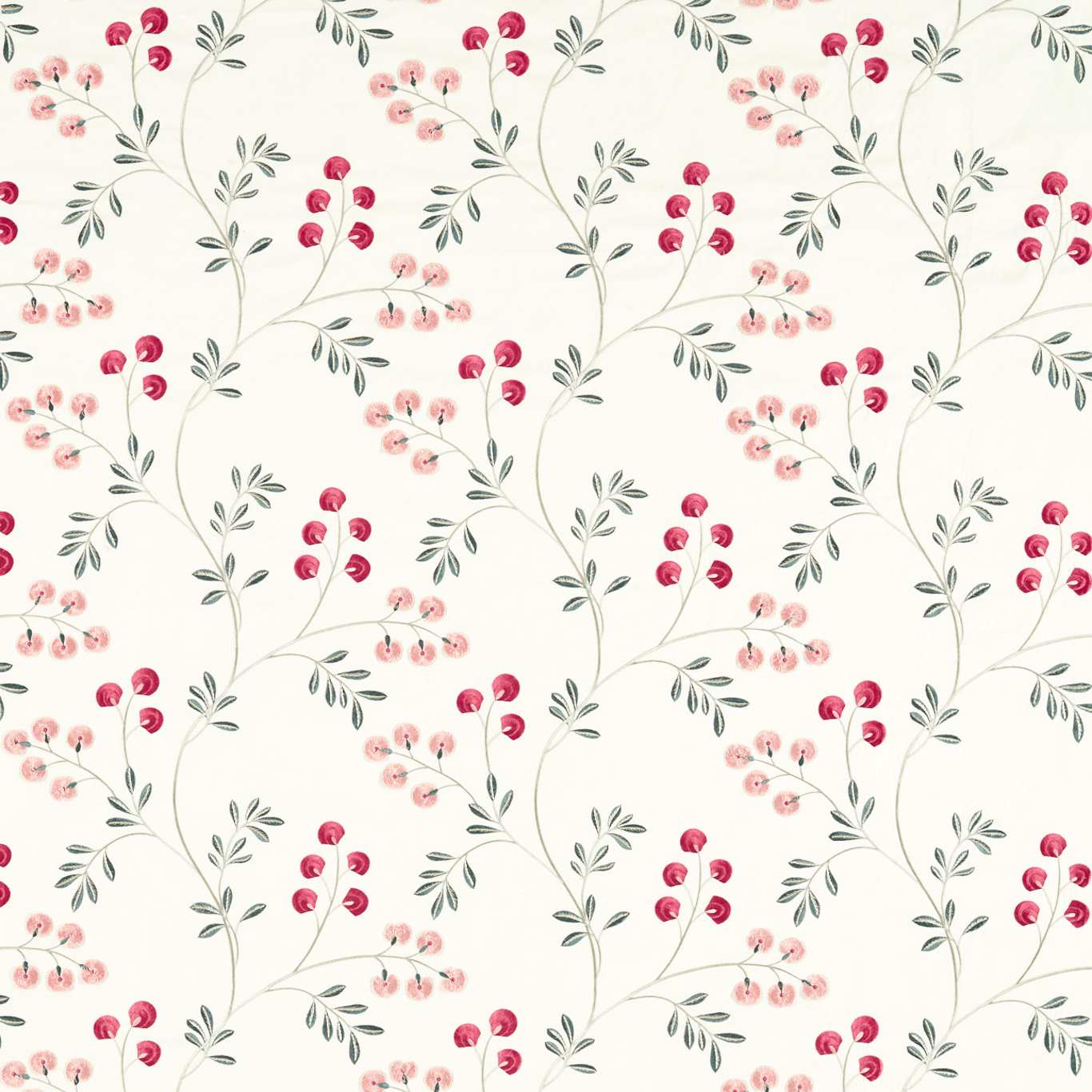 Rochelle Blush/Raspberry Fabric by CNC