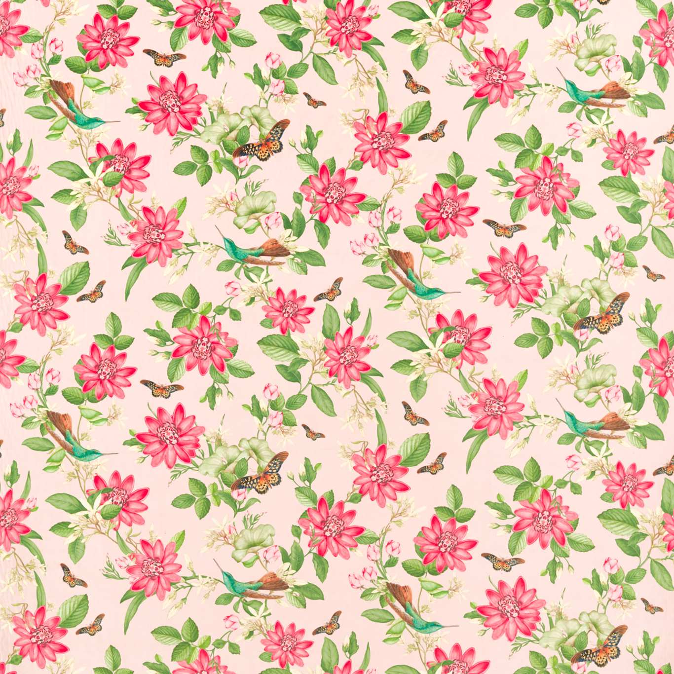 Pink Lotus Blush Velvet Fabric by WED
