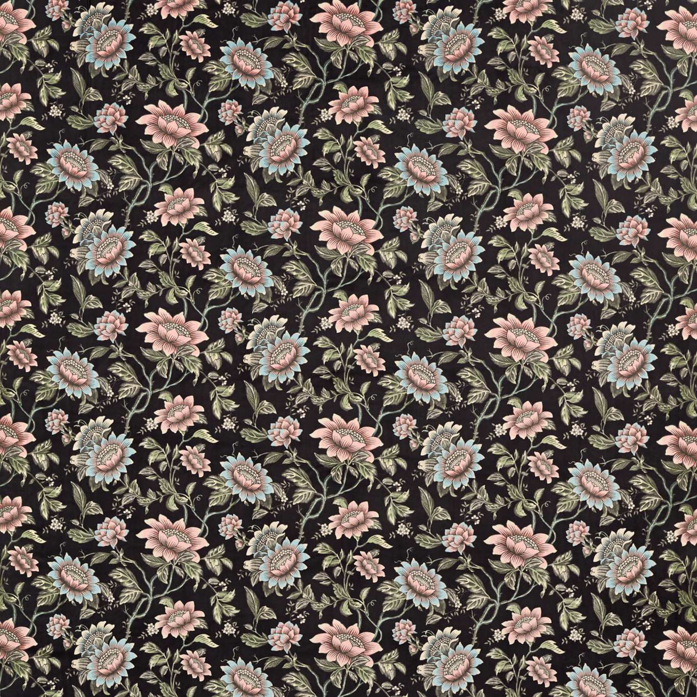 Tonquin Noir Velvet Fabric by WED