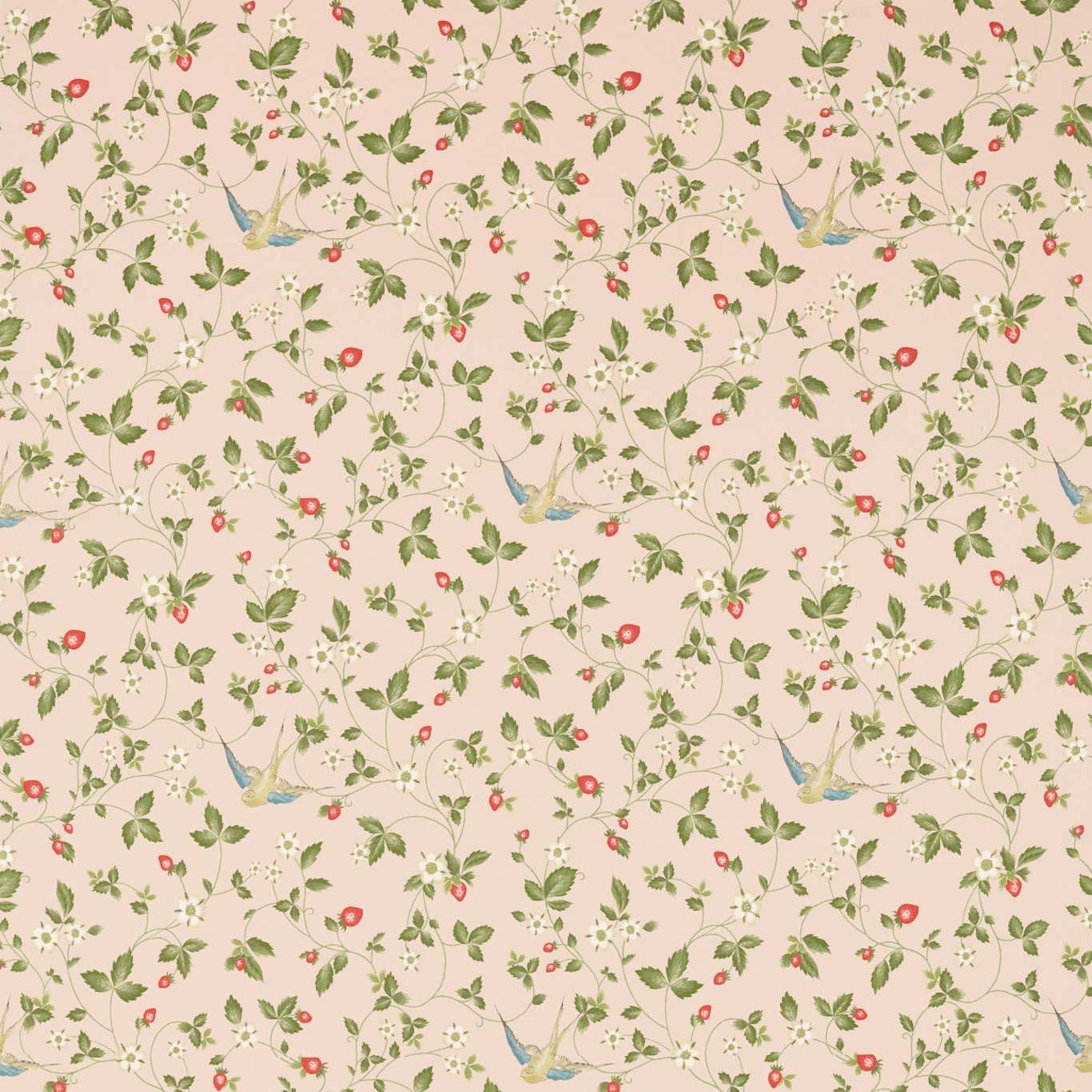 Wild Strawberry Blush Linen Fabric by WED