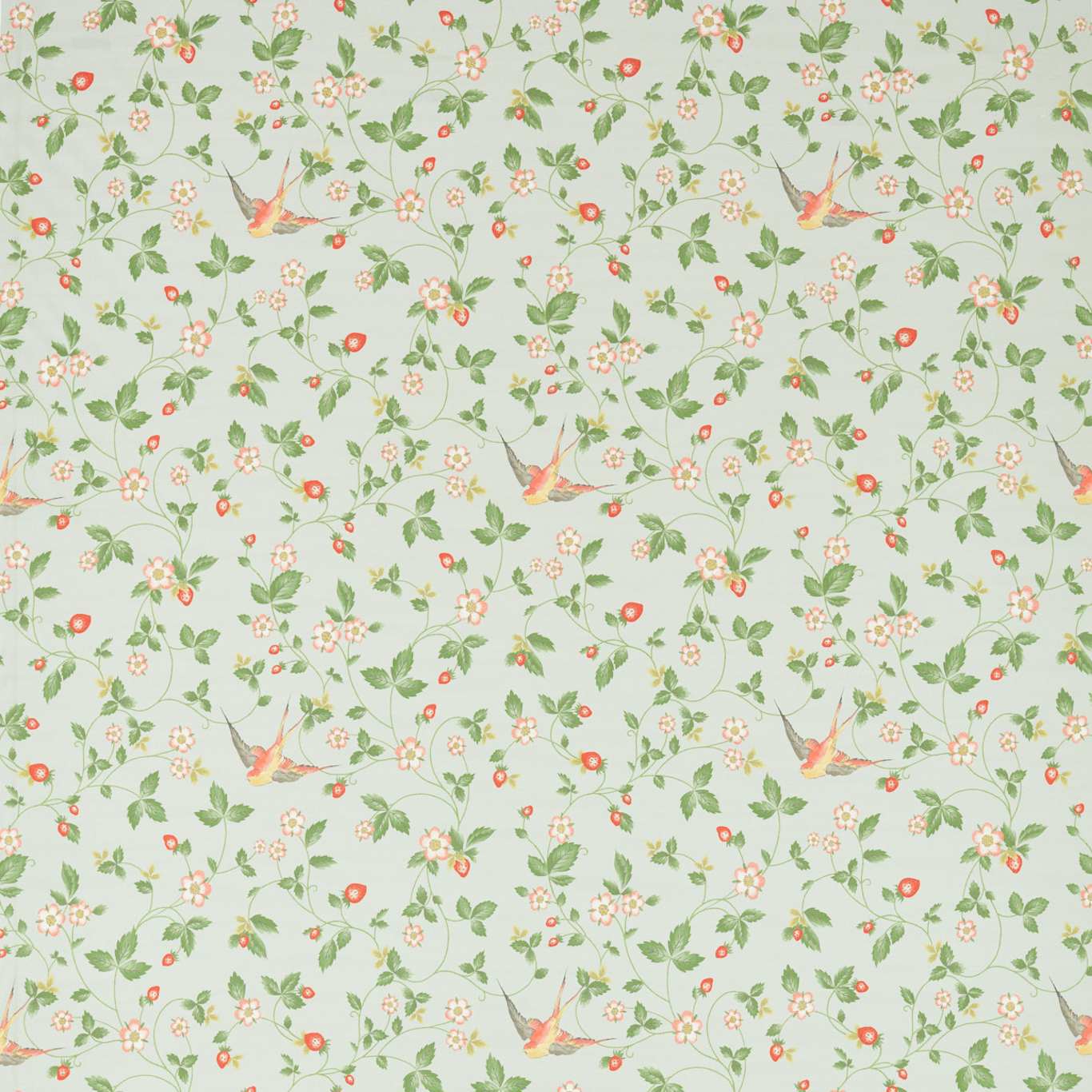 Wild Strawberry Dove Linen Fabric by WED