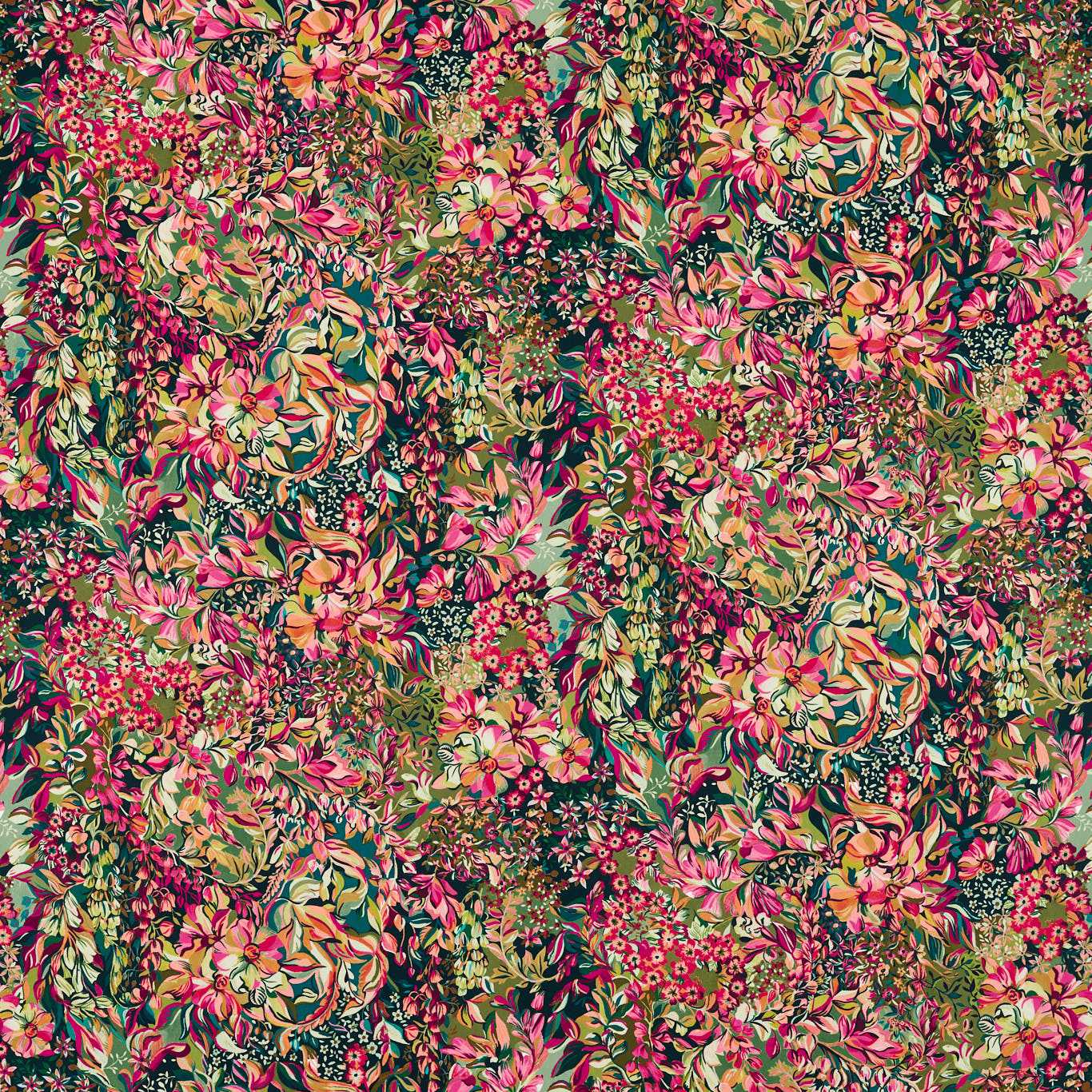 Aubrey Forest/Raspberry Fabric by CNC