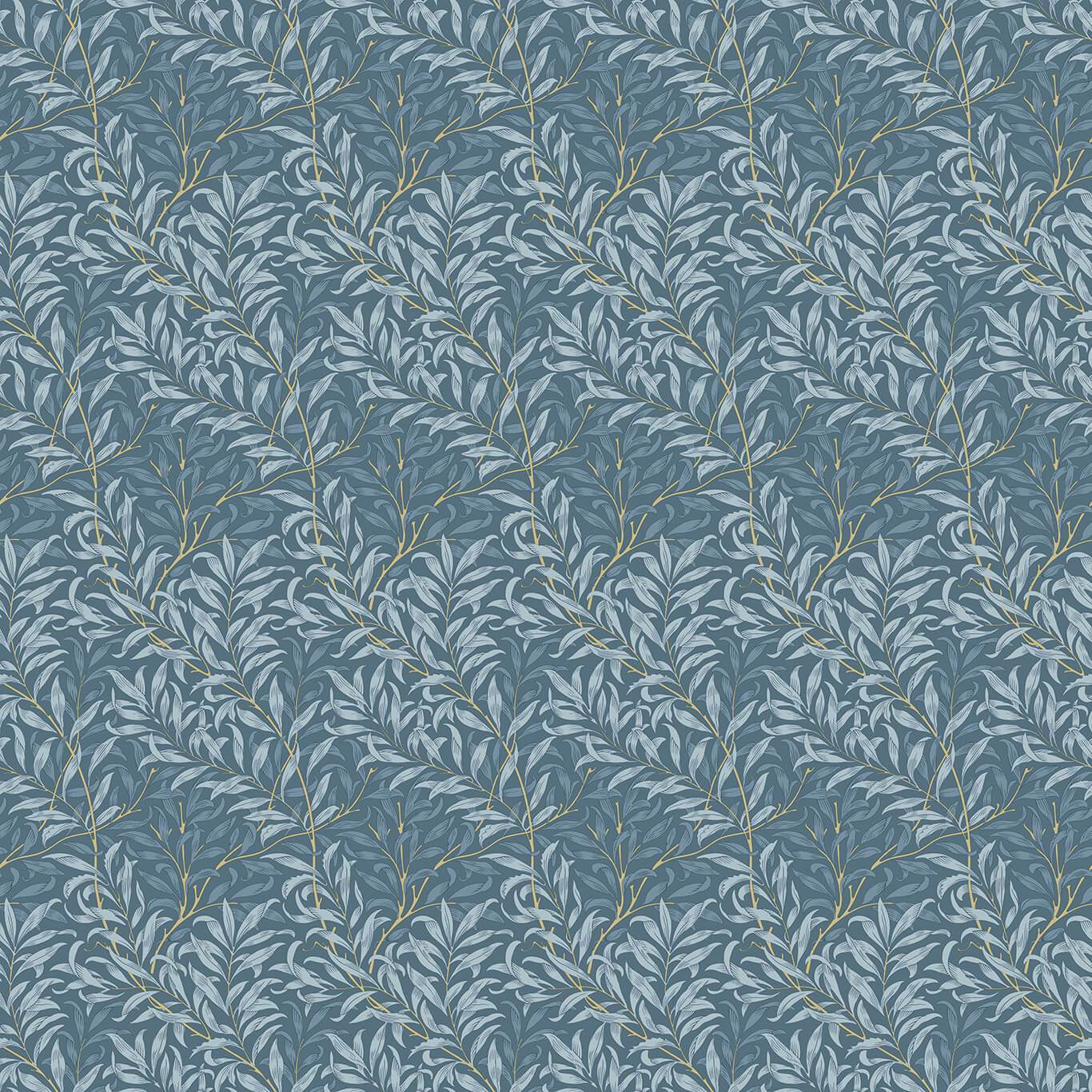 Willow Boughs Denim Fabric by CNC