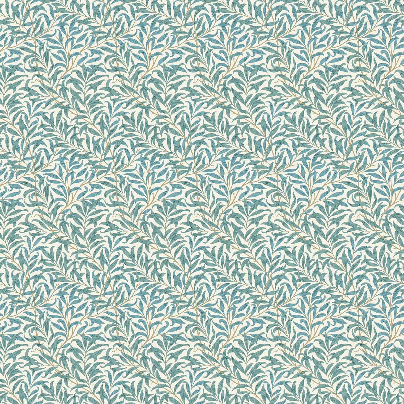 Willow Boughs Teal Fabric by CNC