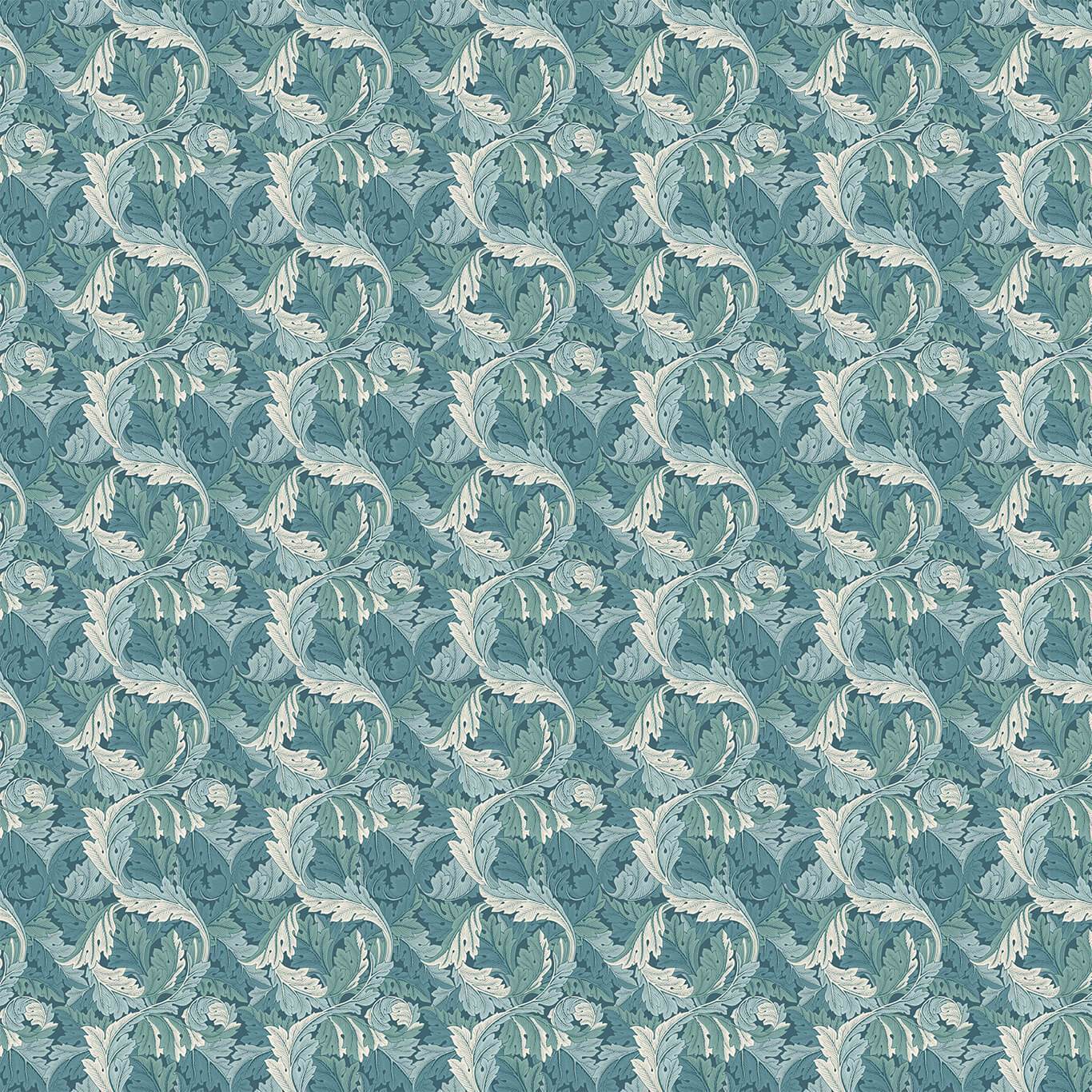 Acanthus Teal Fabric by CNC