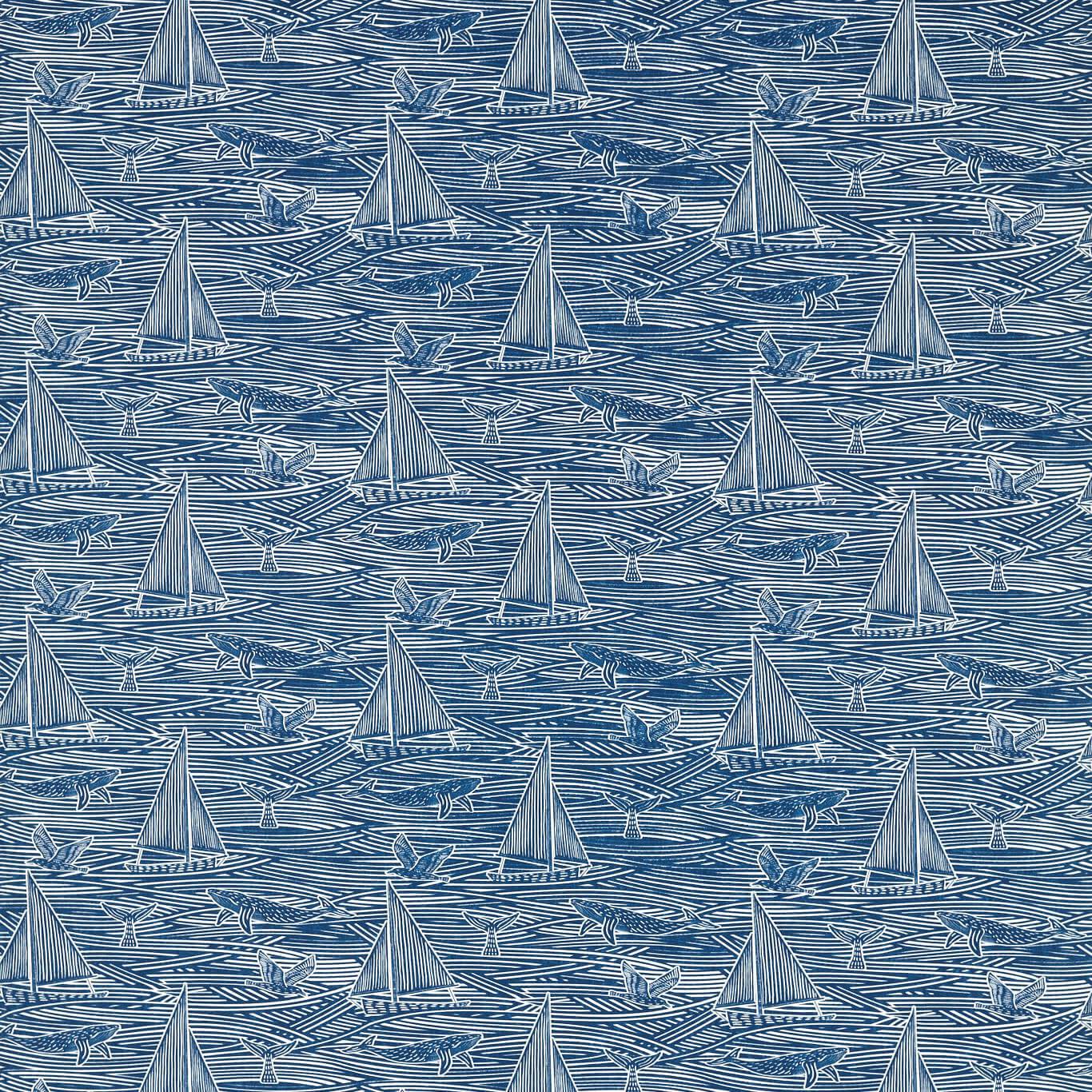 Fin Navy Fabric by CNC