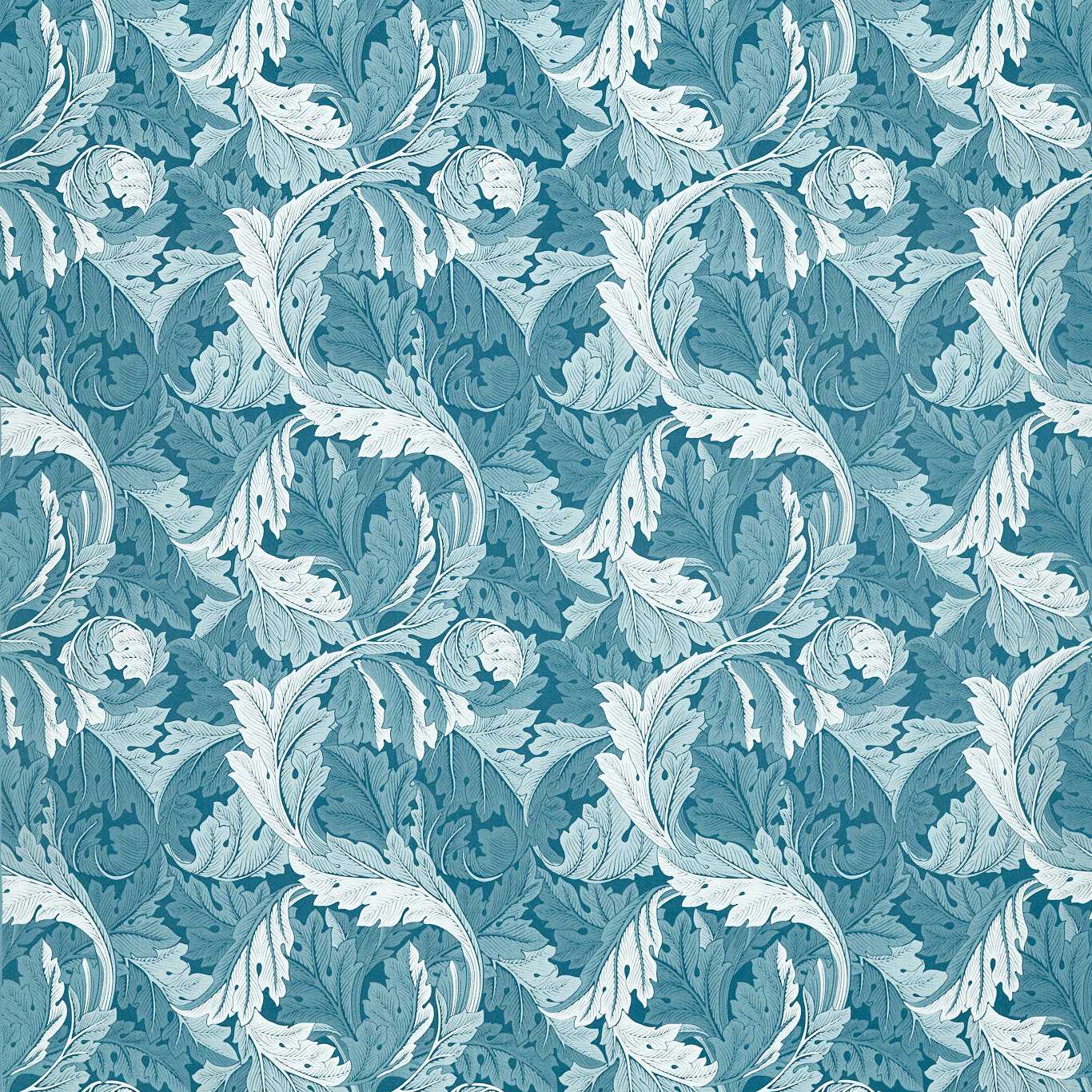 Acanthus Jacquard Denim Fabric by CNC