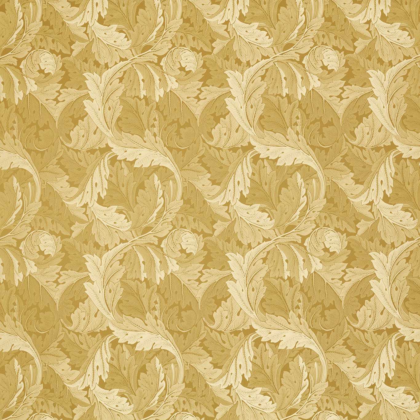 Acanthus Jacquard Gold Fabric by CNC