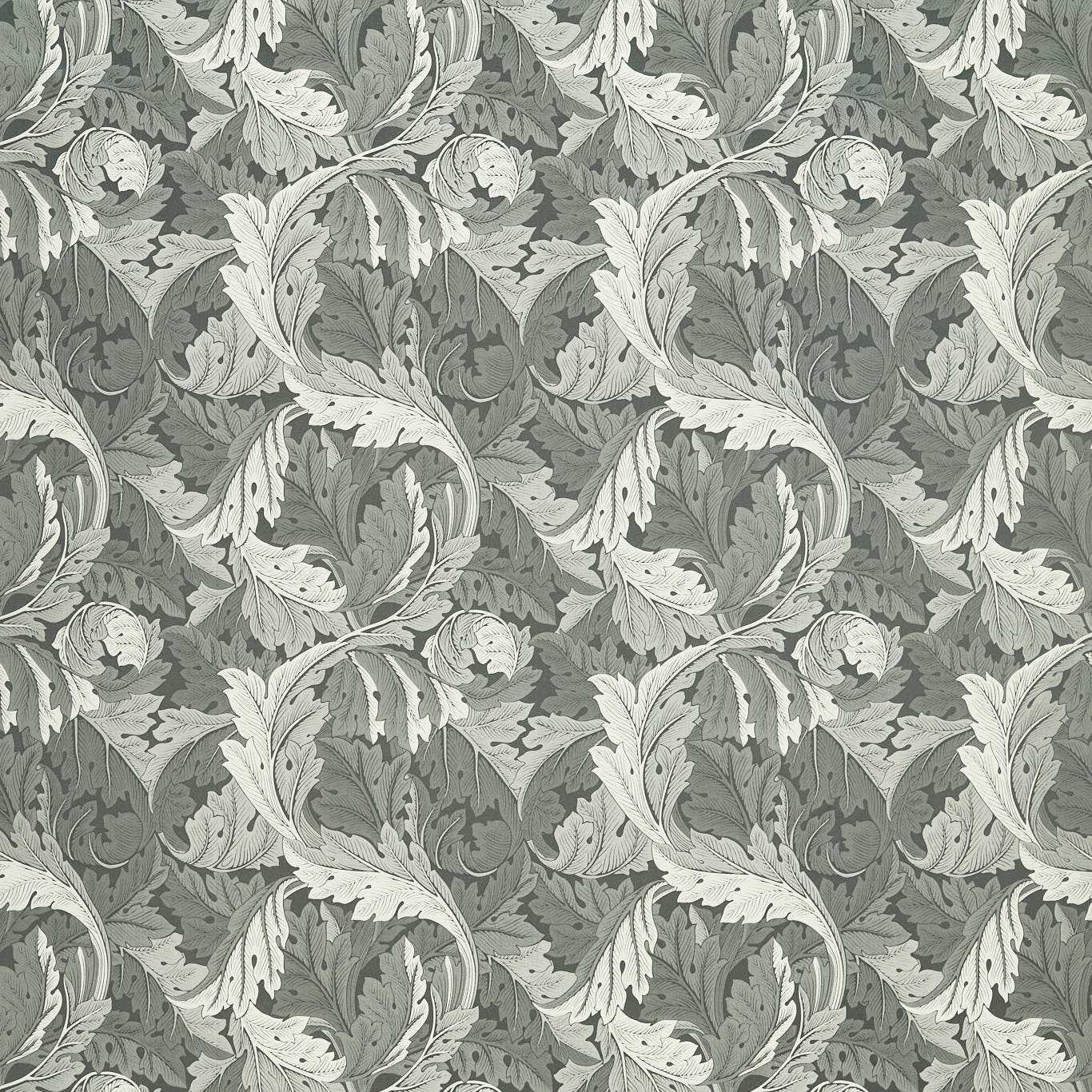 Acanthus Jacquard Slate Fabric by CNC