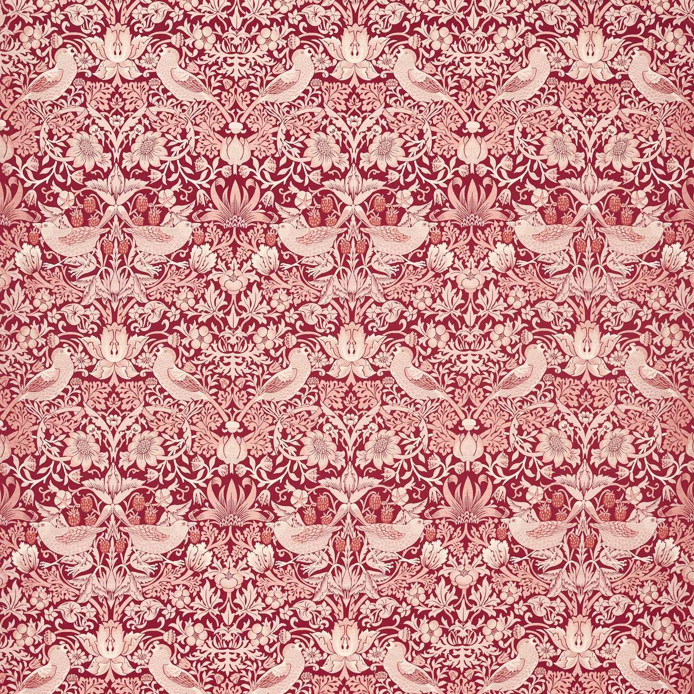 Strawberry Thief Jacquard Plum Fabric by CNC