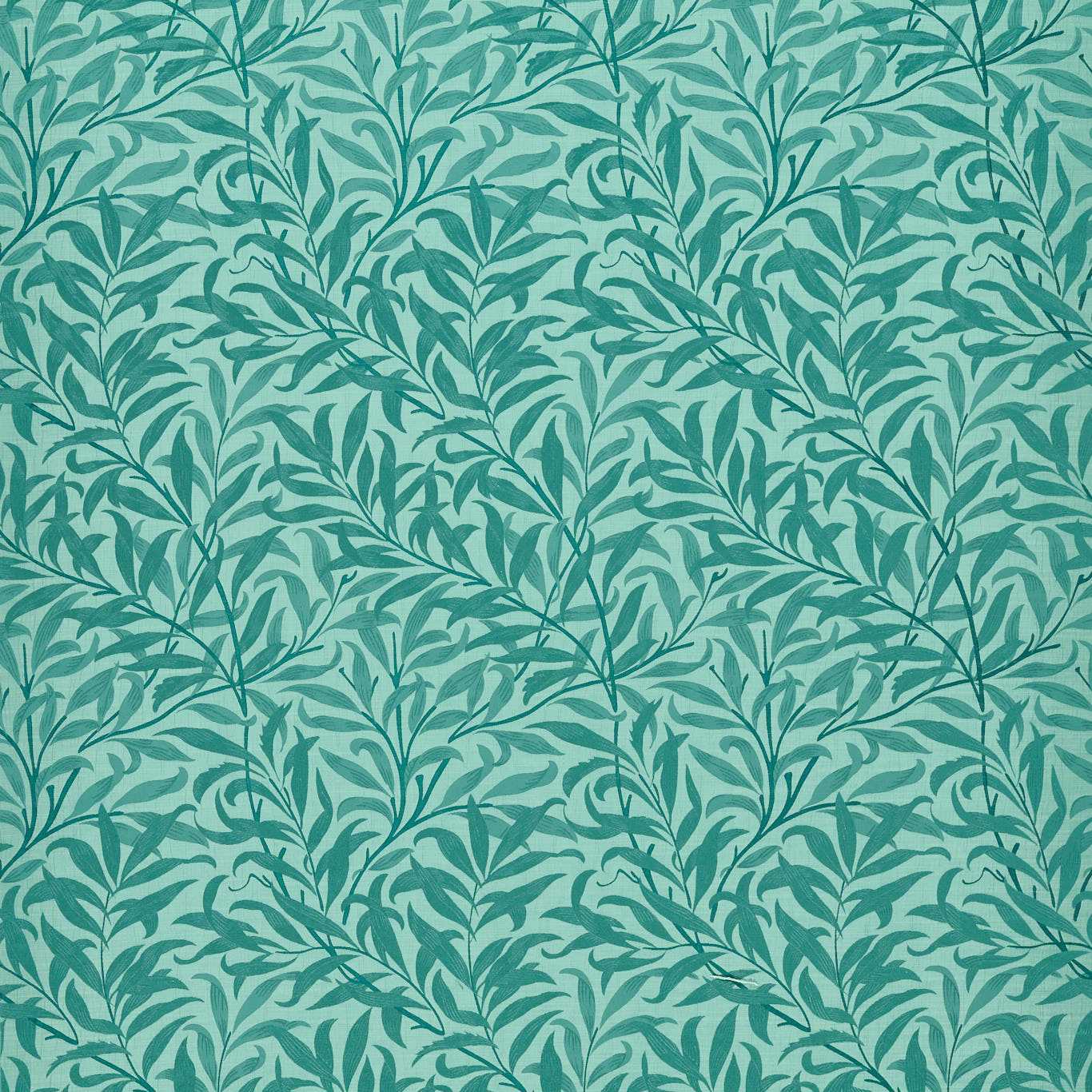 Willow Boughs Jacquard Teal Fabric by CNC