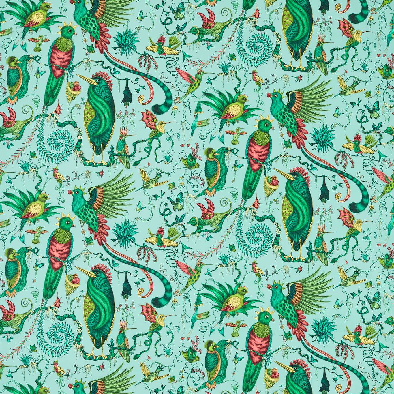 Quetzal Aqua Fabric by CNC