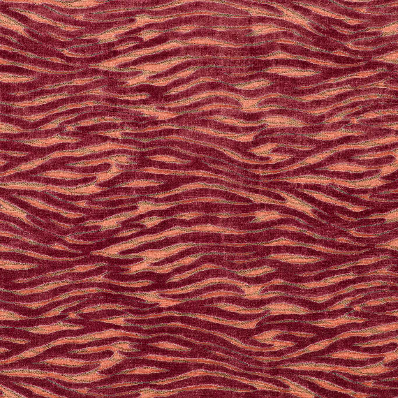 Wildstripe Coral Fabric by CNC