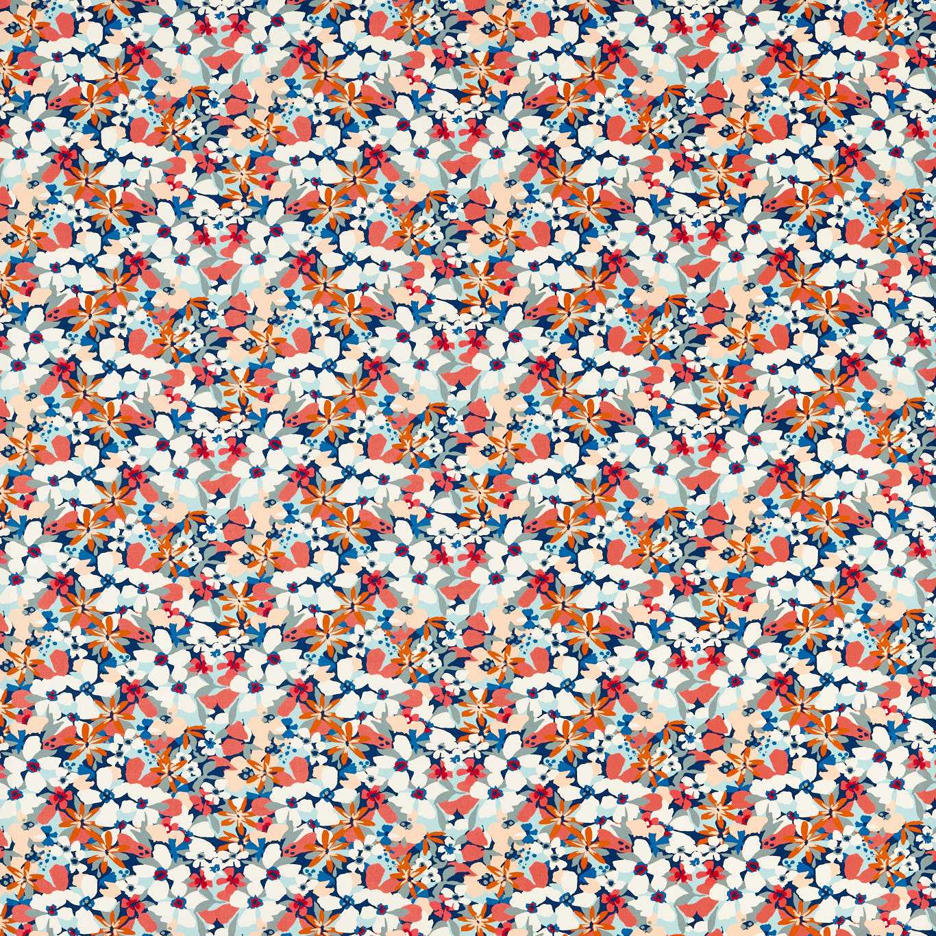 Clementine Midnight/Spice Fabric by CNC