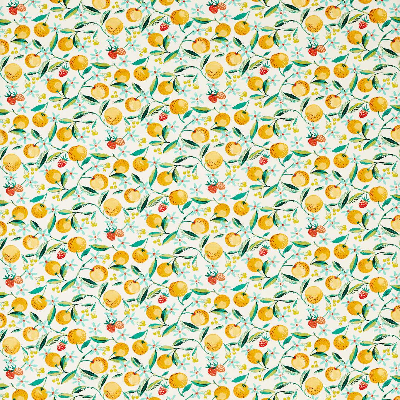 Orange Blossom Citron Fabric by CNC