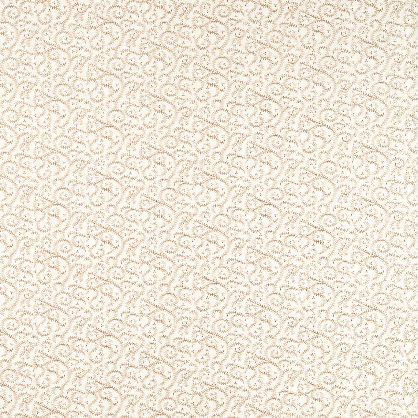 Buta Embroidery Natural Fabric by CNC