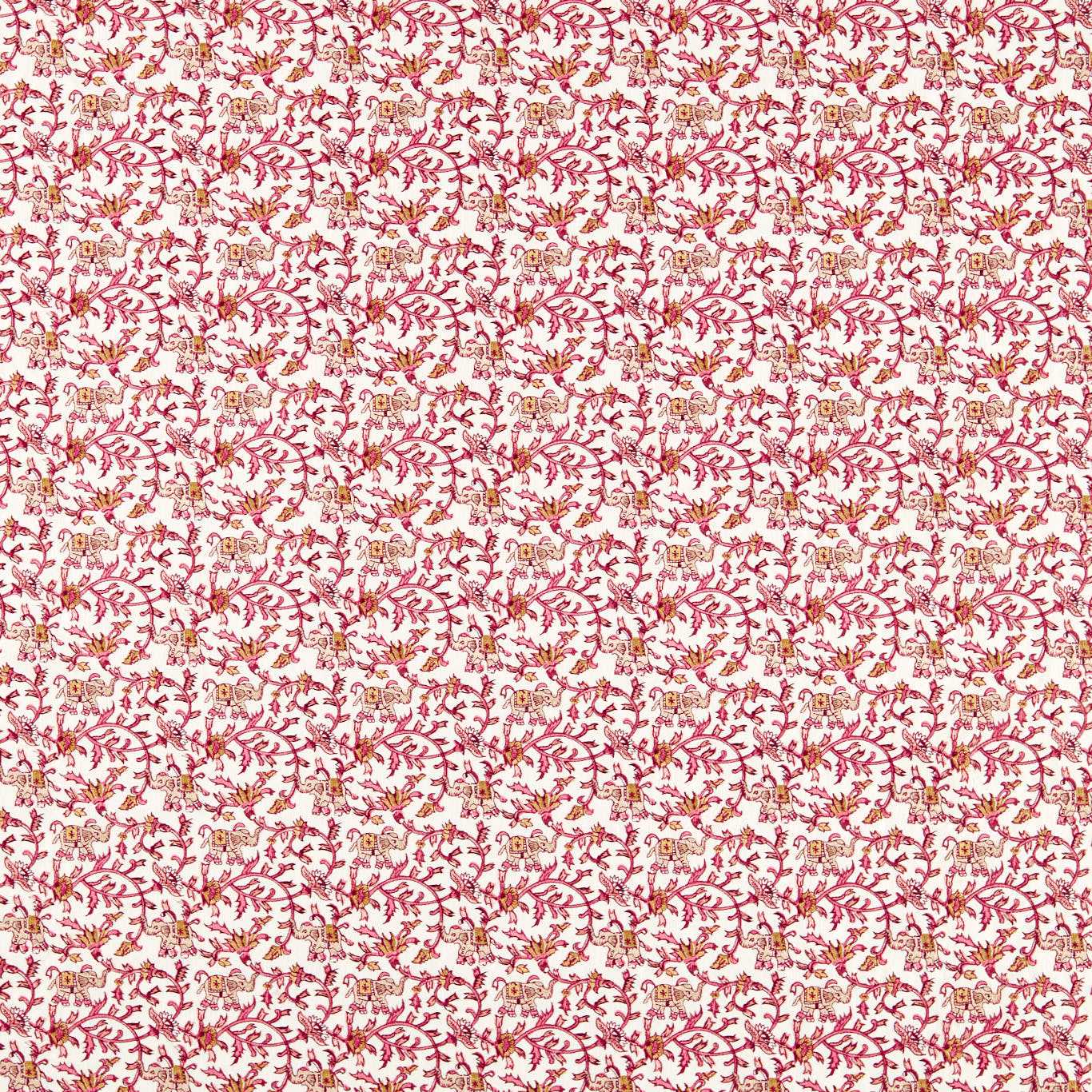 Hathi Embroidery Raspberry Fabric by CNC