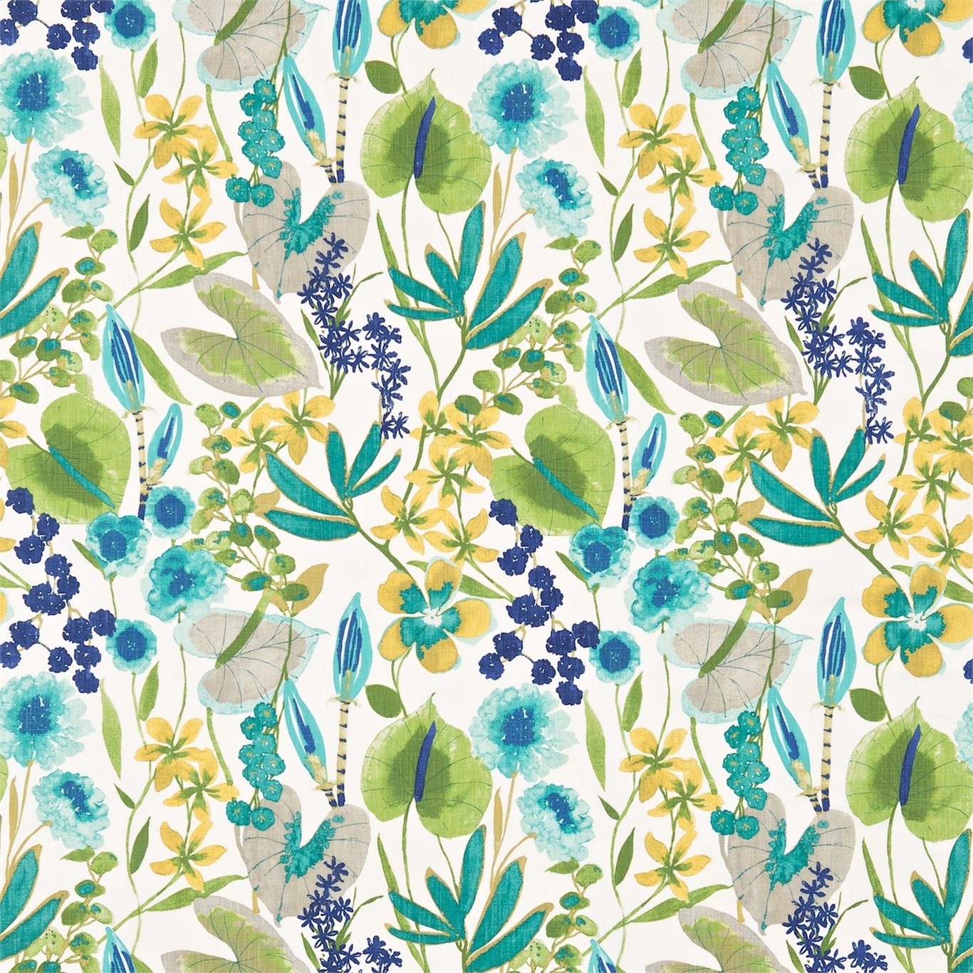 Nalina Zest / Lagoon / Gooseberry Fabric by HAR