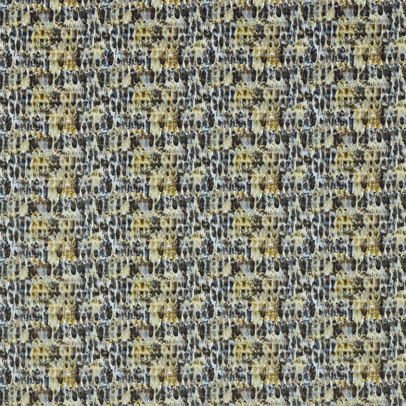 Kelambu Graphite/Mustard Fabric by HAR