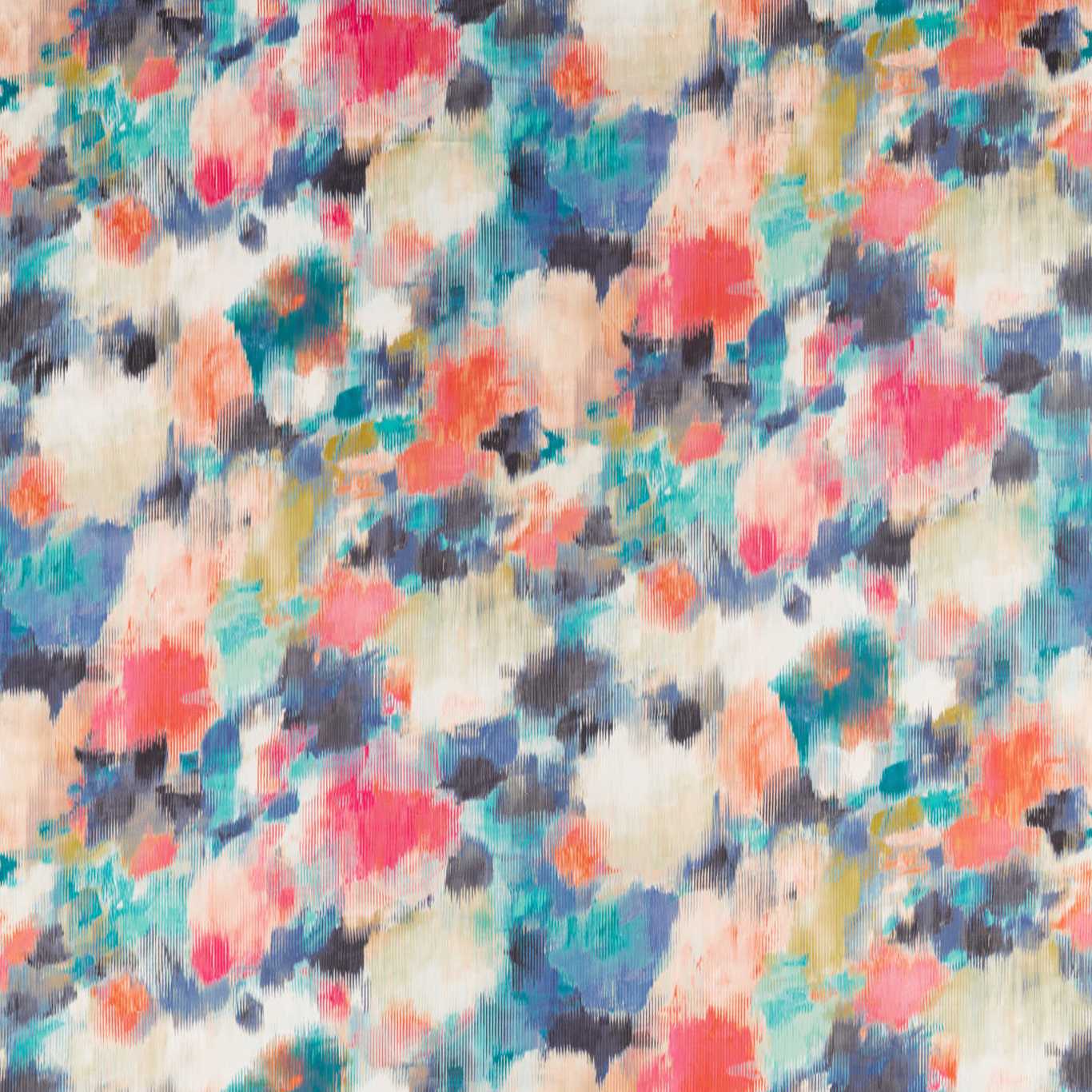 Exuberance Teal / Fuchsia / Mandarin Fabric by HAR