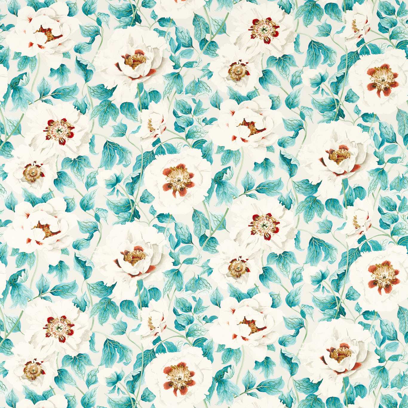 Florent Hempseed/Lagoon/Rosehip Fabric by HAR