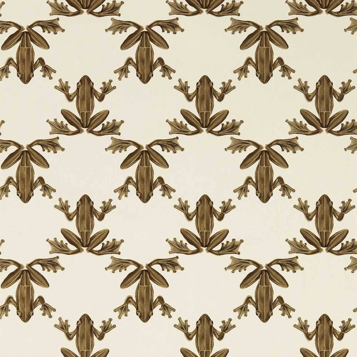 Wood Frog Gold/Parchment Wallpaper by HAR