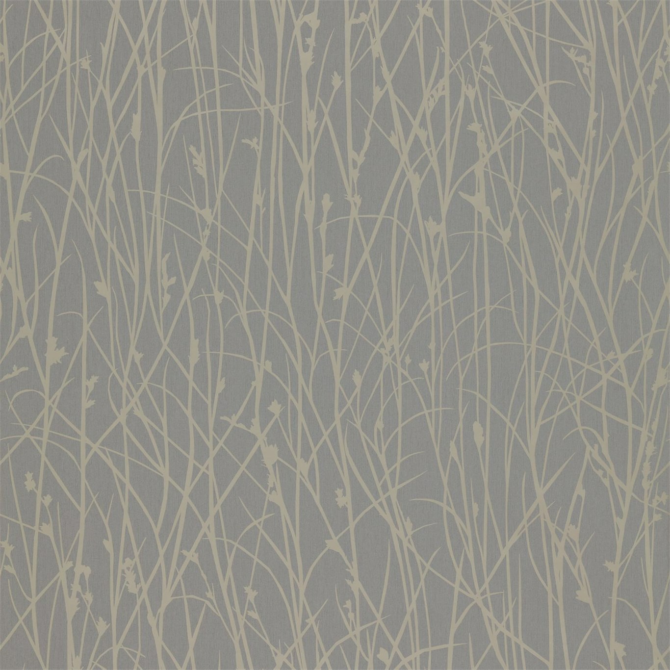 Grasses Steel/Pewter Wallpaper by HAR