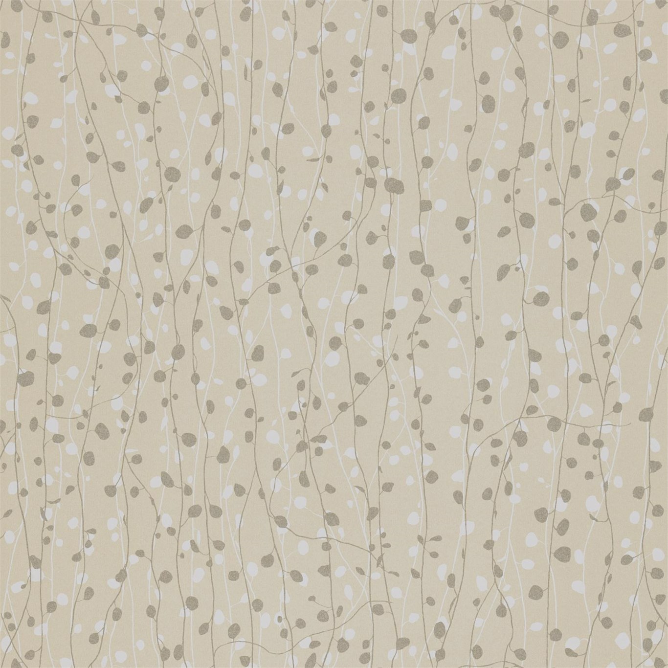 Beads Natural / White / Pewter Wallpaper by HAR