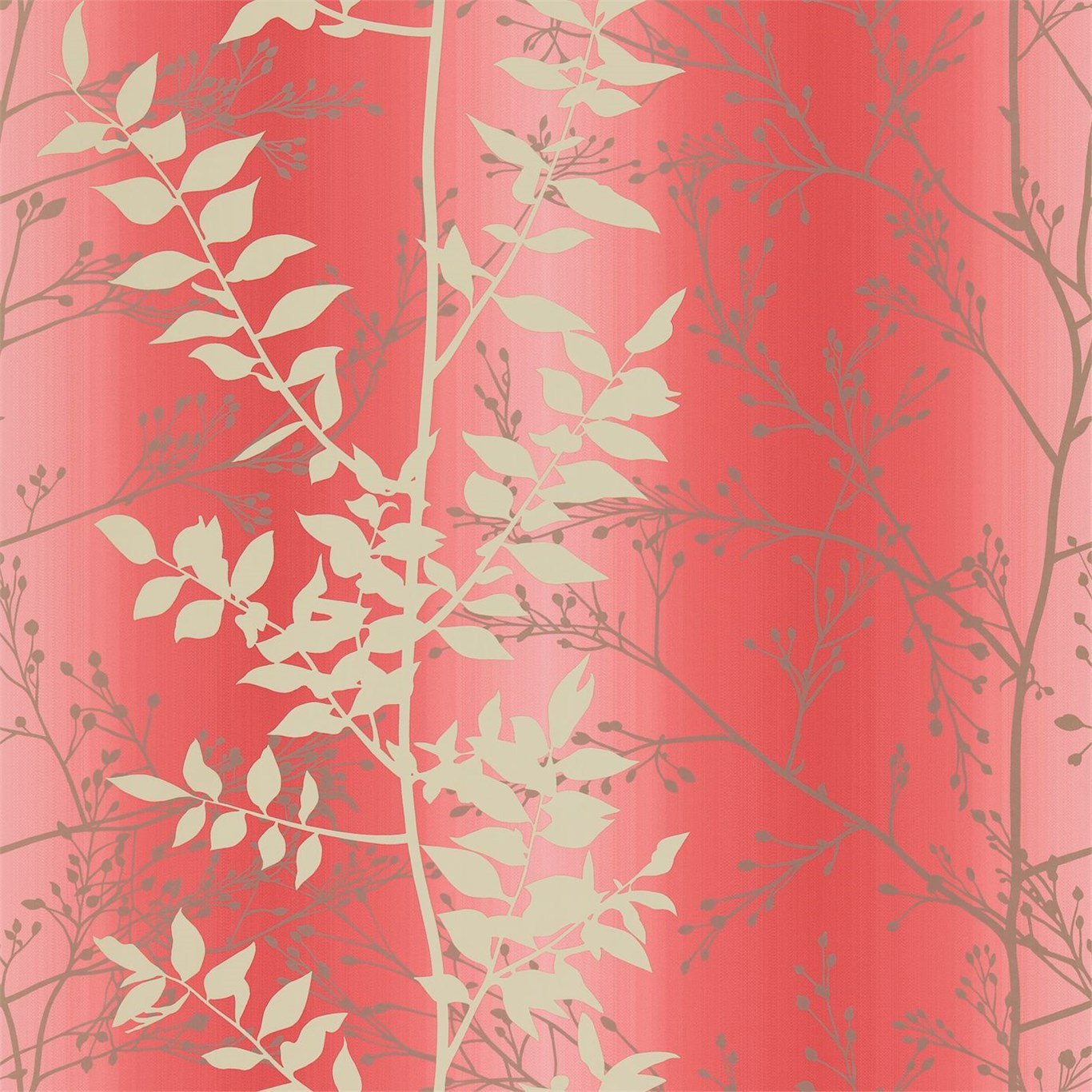 Persephone Coral / Honeycomb / Pewter Wallpaper by HAR
