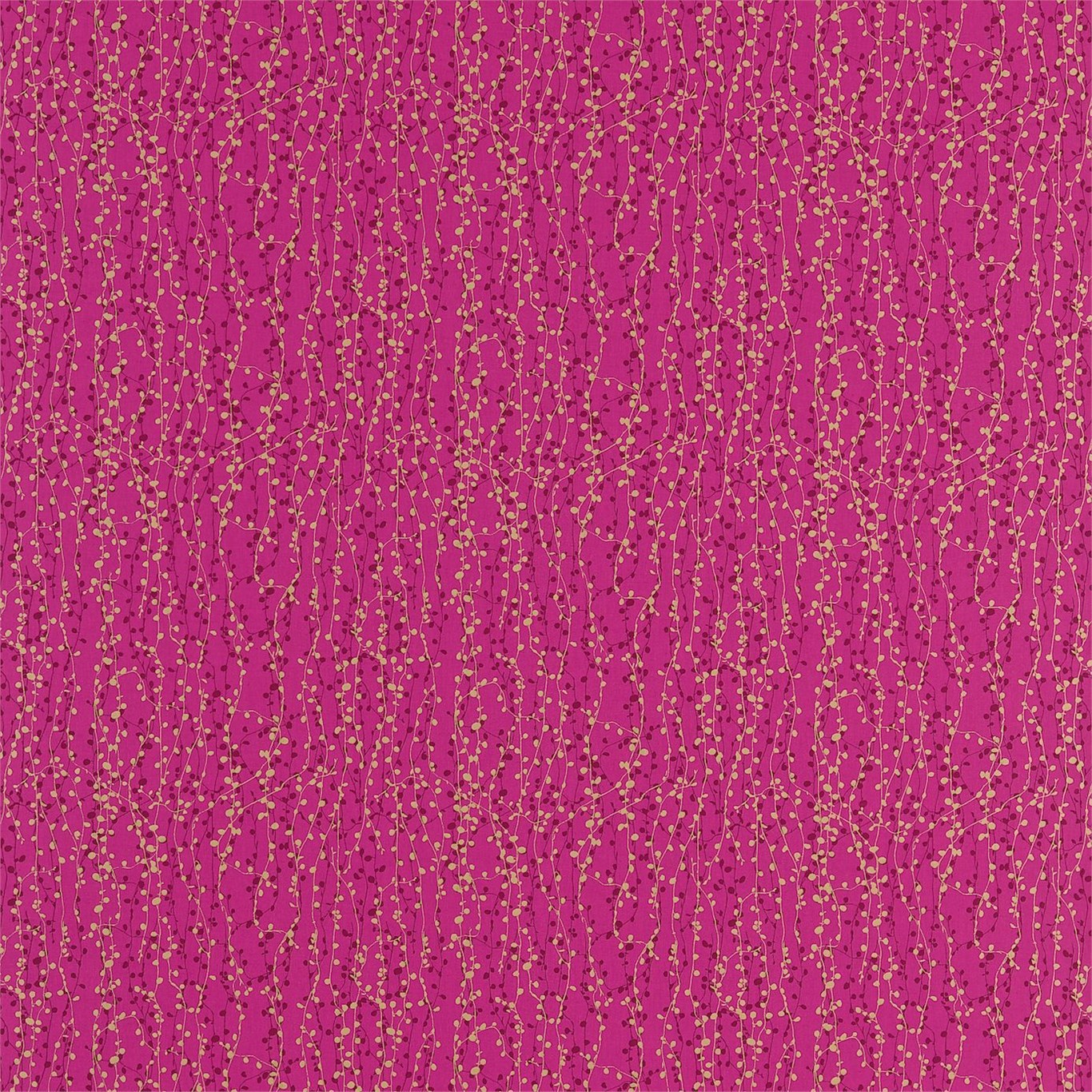 Beads Magenta / Fuchsia / Gold Fabric by HAR
