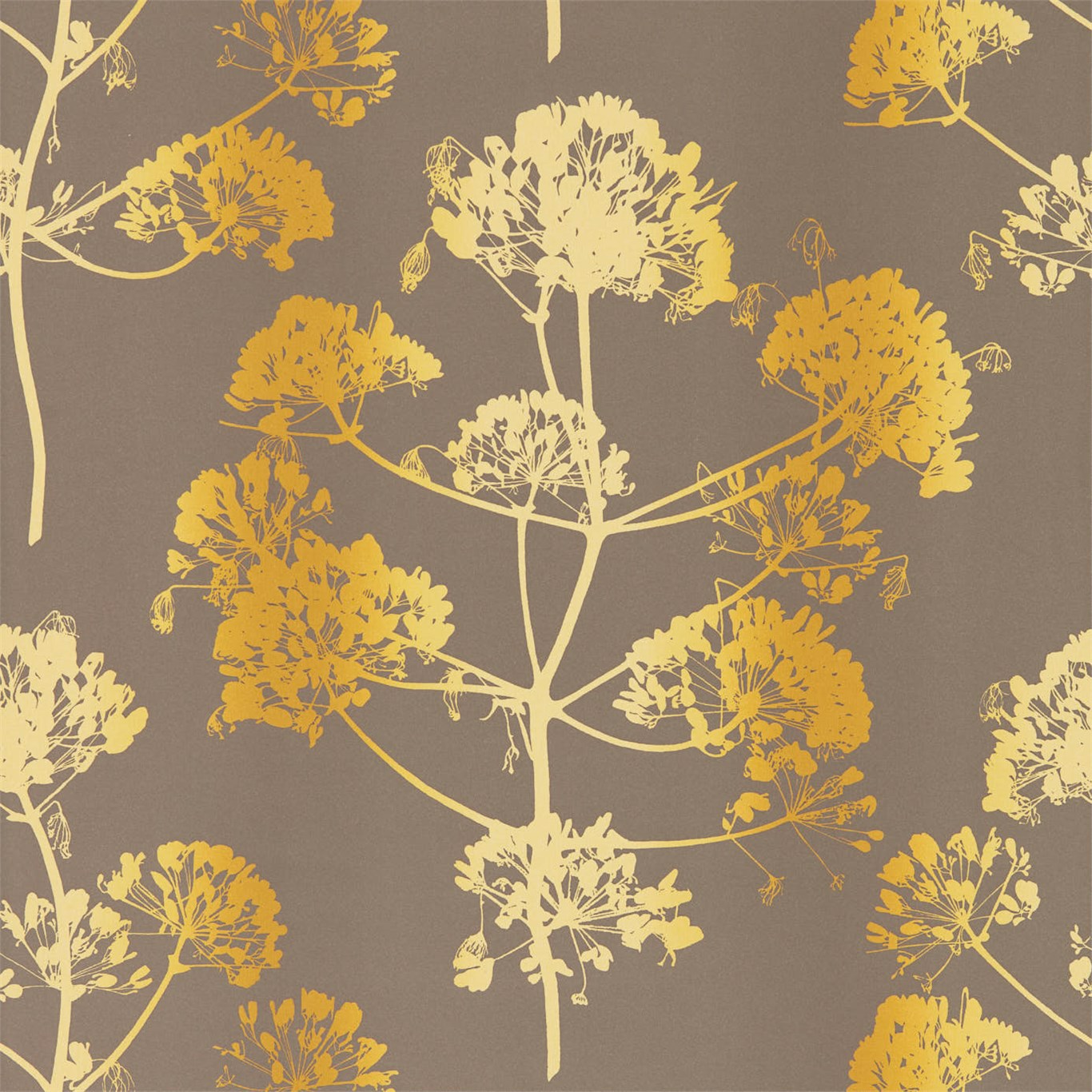 Angeliki Mimosa / Antique Gold Wallpaper by HAR