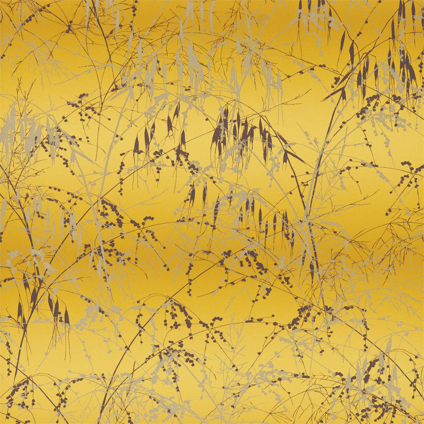 Meadow Grass Mimosa / Mulberry Wallpaper by HAR