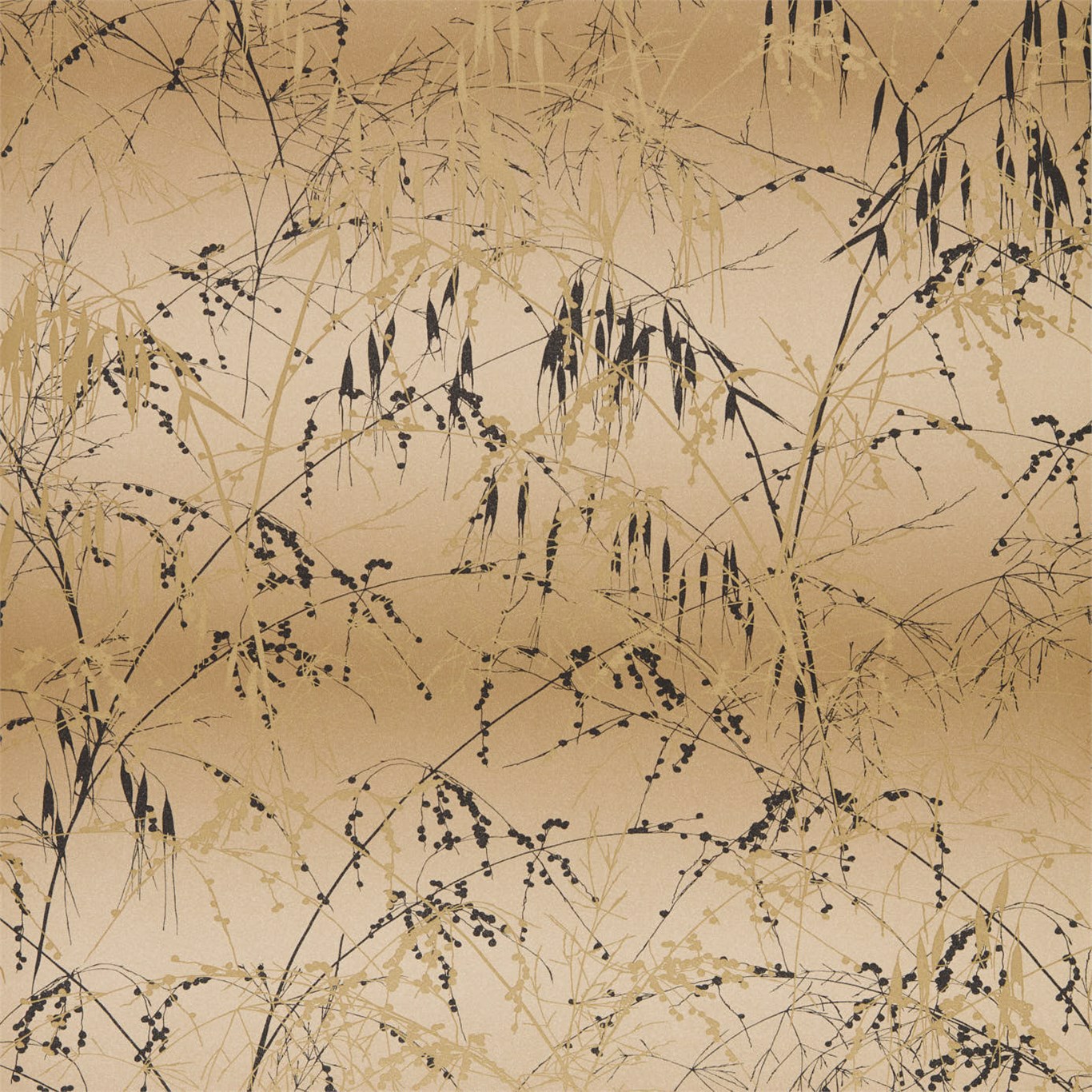 Meadow Grass Gold / Bronze Wallpaper by HAR
