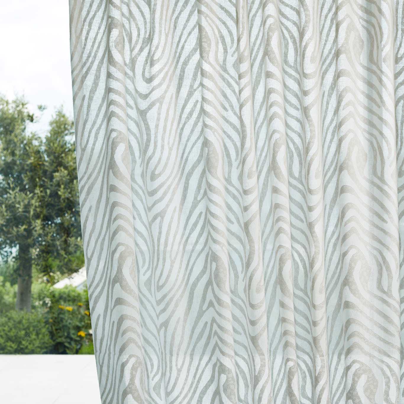 Equus Chalk/Tranquility Fabric by HAR