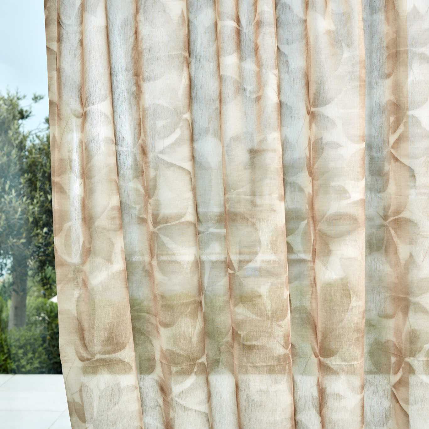 Grounded Sheer Parchment Fabric by HAR