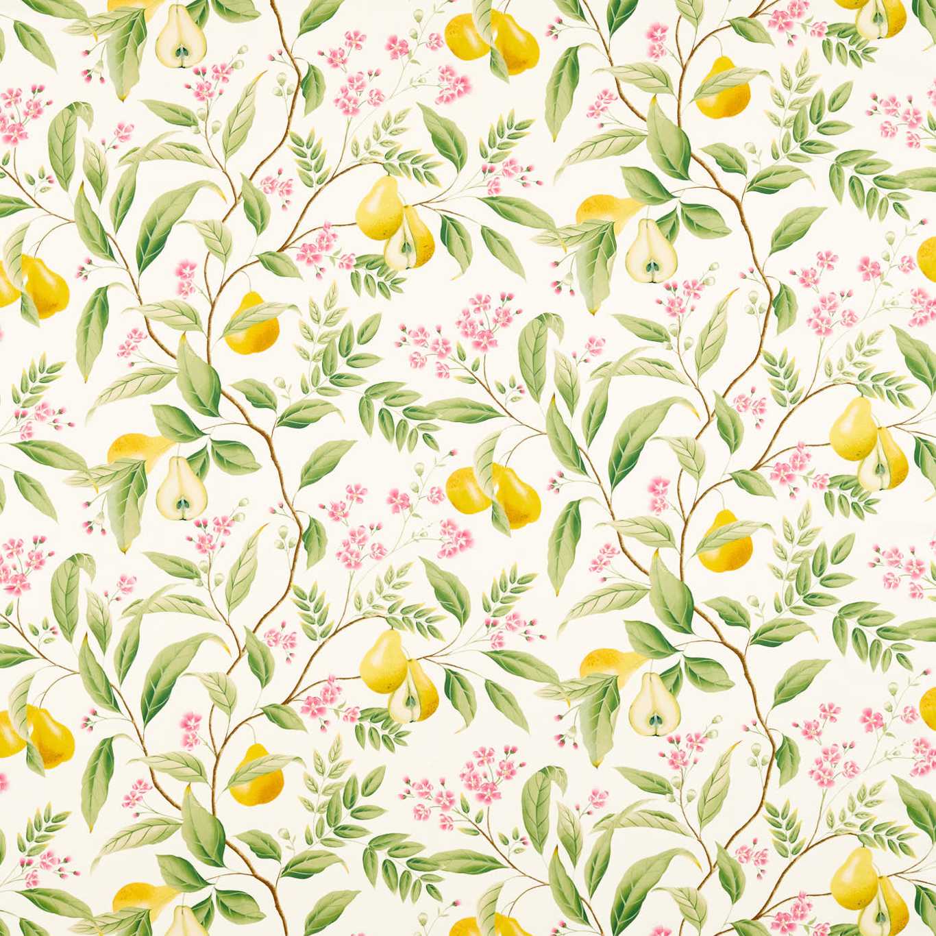 Marie Fig leaf/Honey/Blossom Fabric by HAR