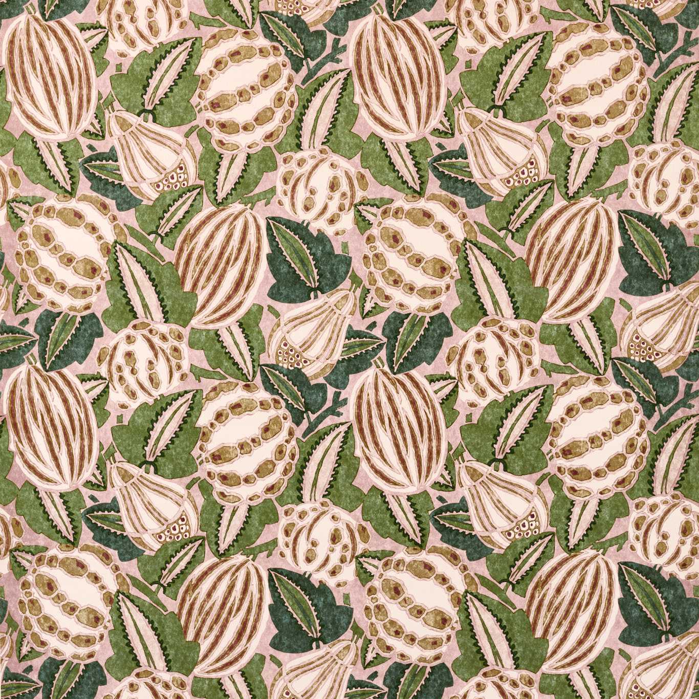 Zenith Blush/Forest Fabric by HAR