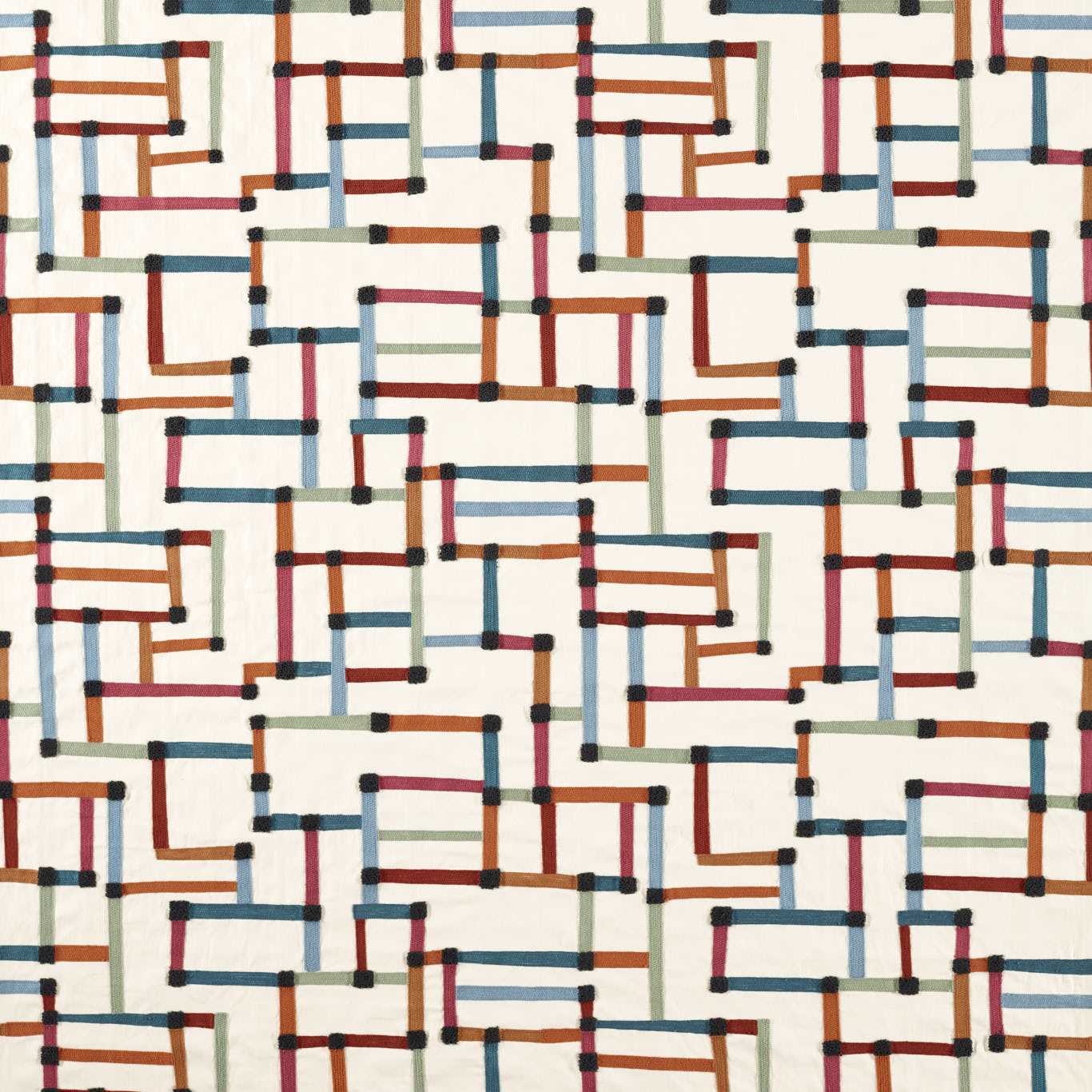Lineas Spice/Terracotta/Midnight Fabric by HAR
