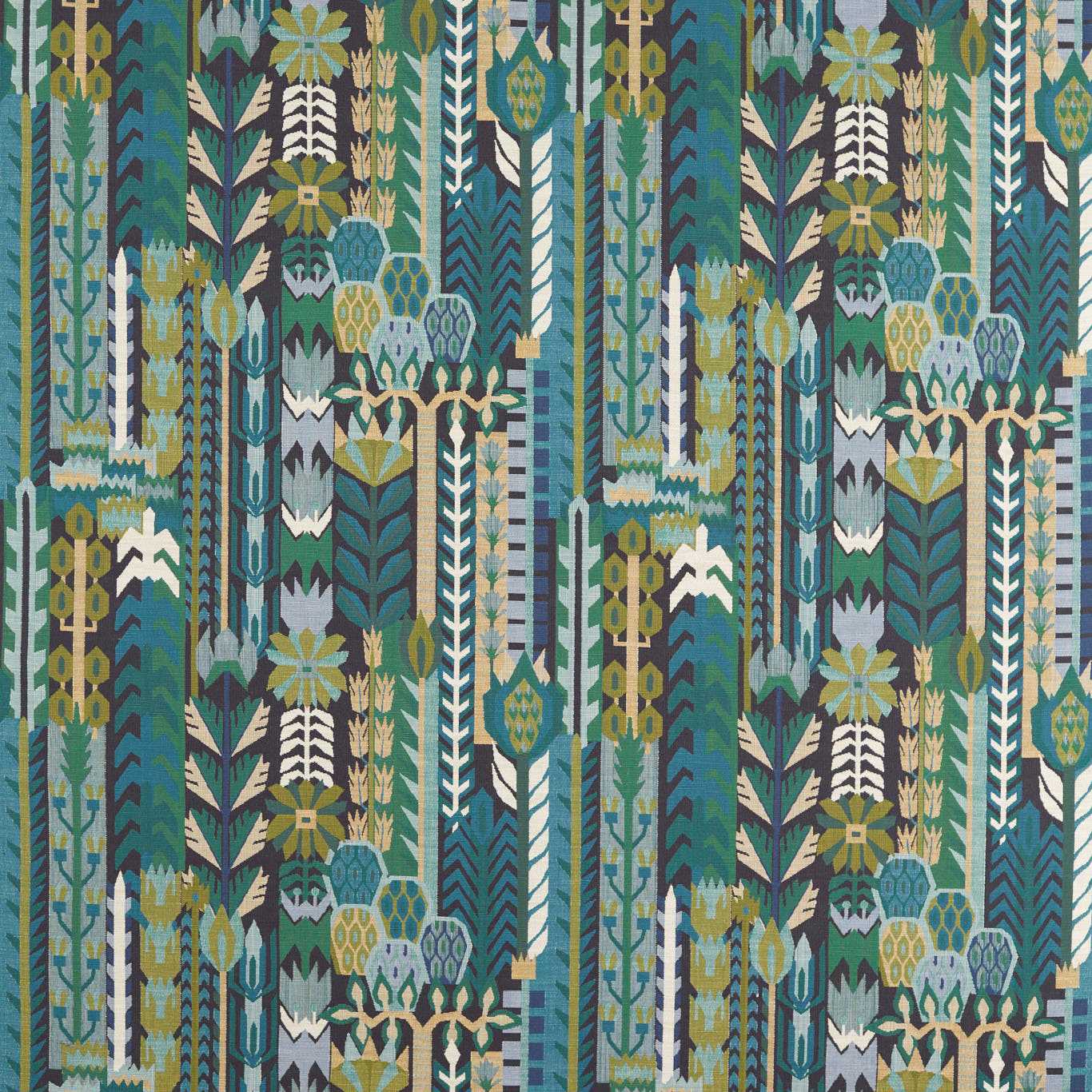 Kuparr Midnight/Pine Fabric by HAR