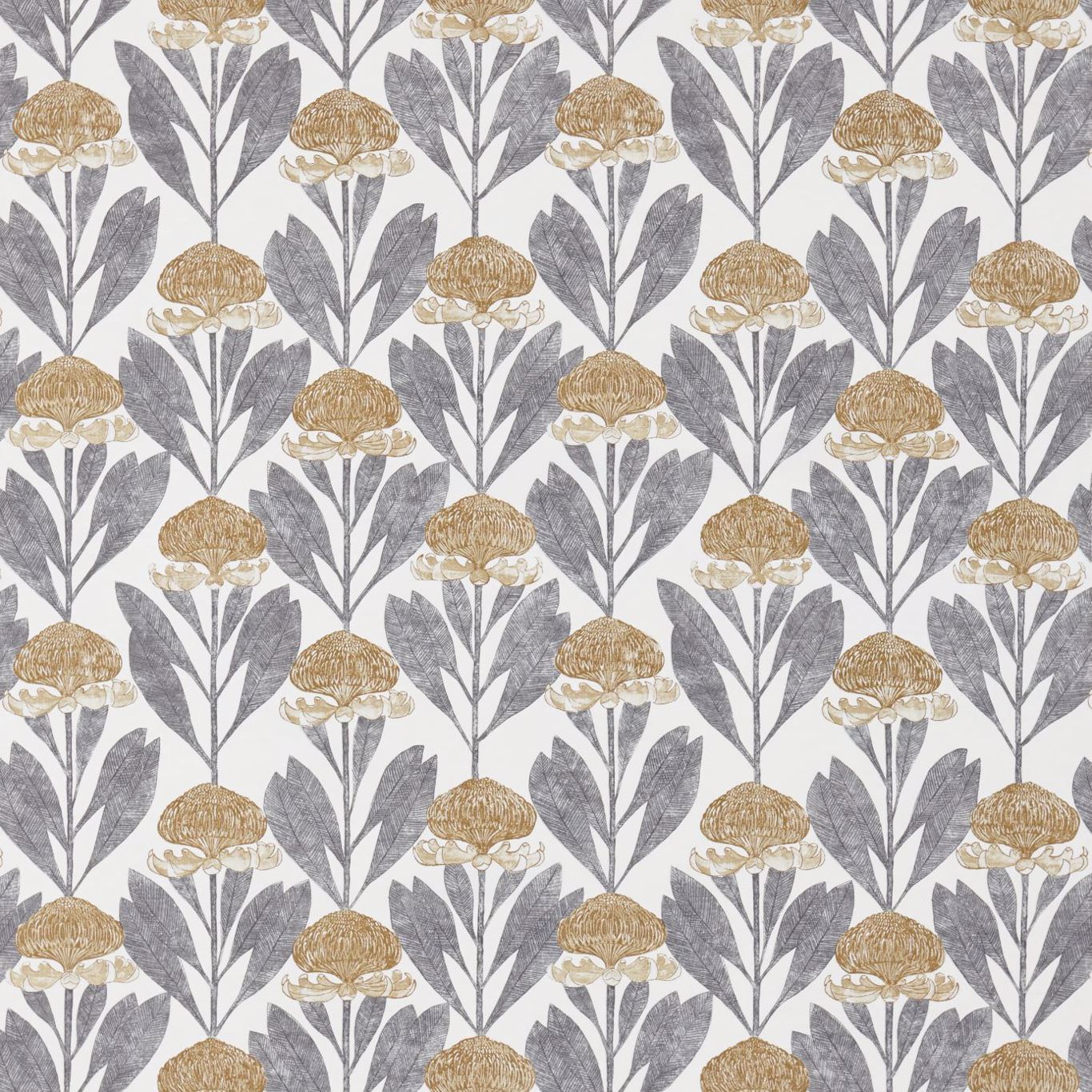 Protea Almond/Slate Fabric by HAR