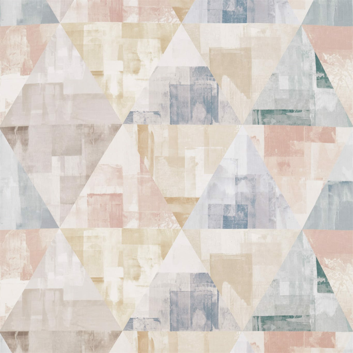 Geodesic Blush / Taupe / Seaglass Fabric by HAR