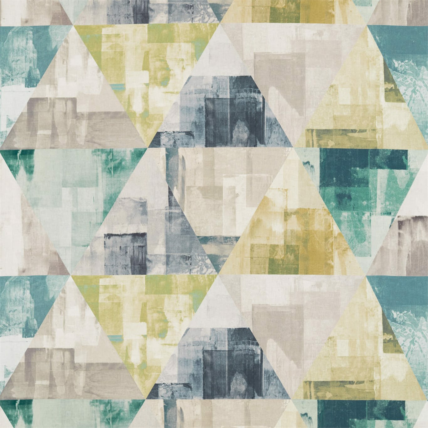 Geodesic Emerald / Linden / Topaz Fabric by HAR