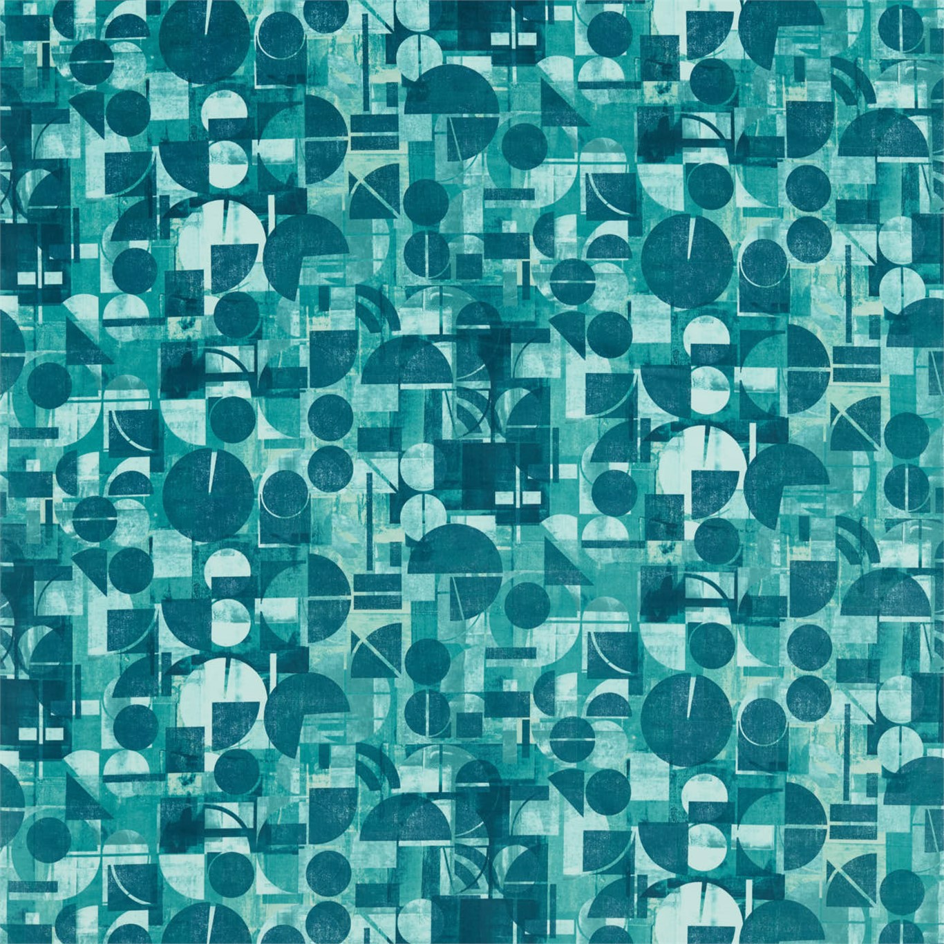 Segments Teal/Emerald Fabric by HAR