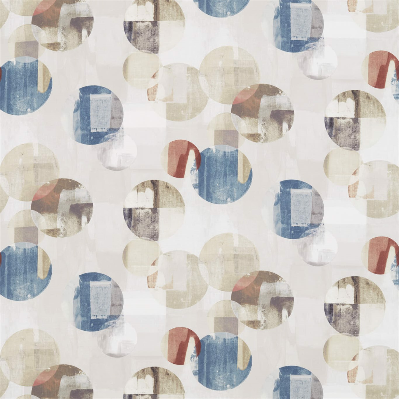 Rondure Denim/Brick/Slate Fabric by HAR