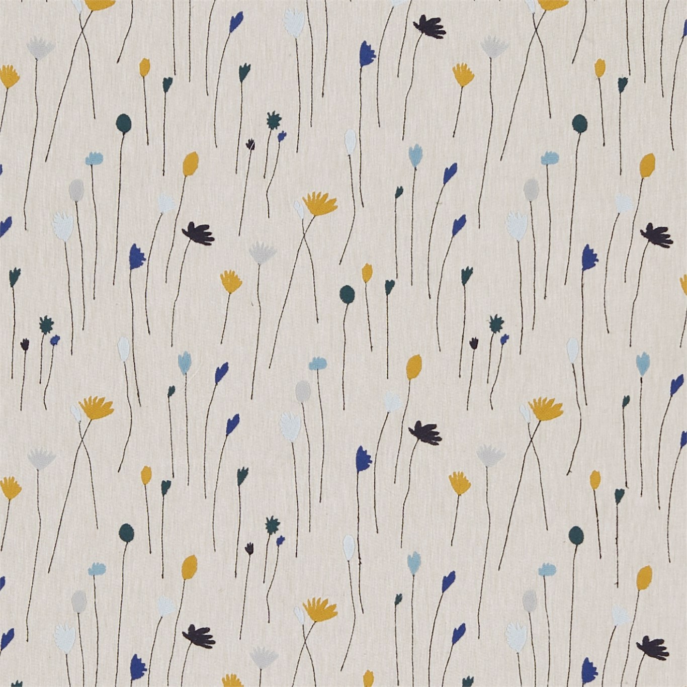 Fleur Amber/Indigo Fabric by HAR