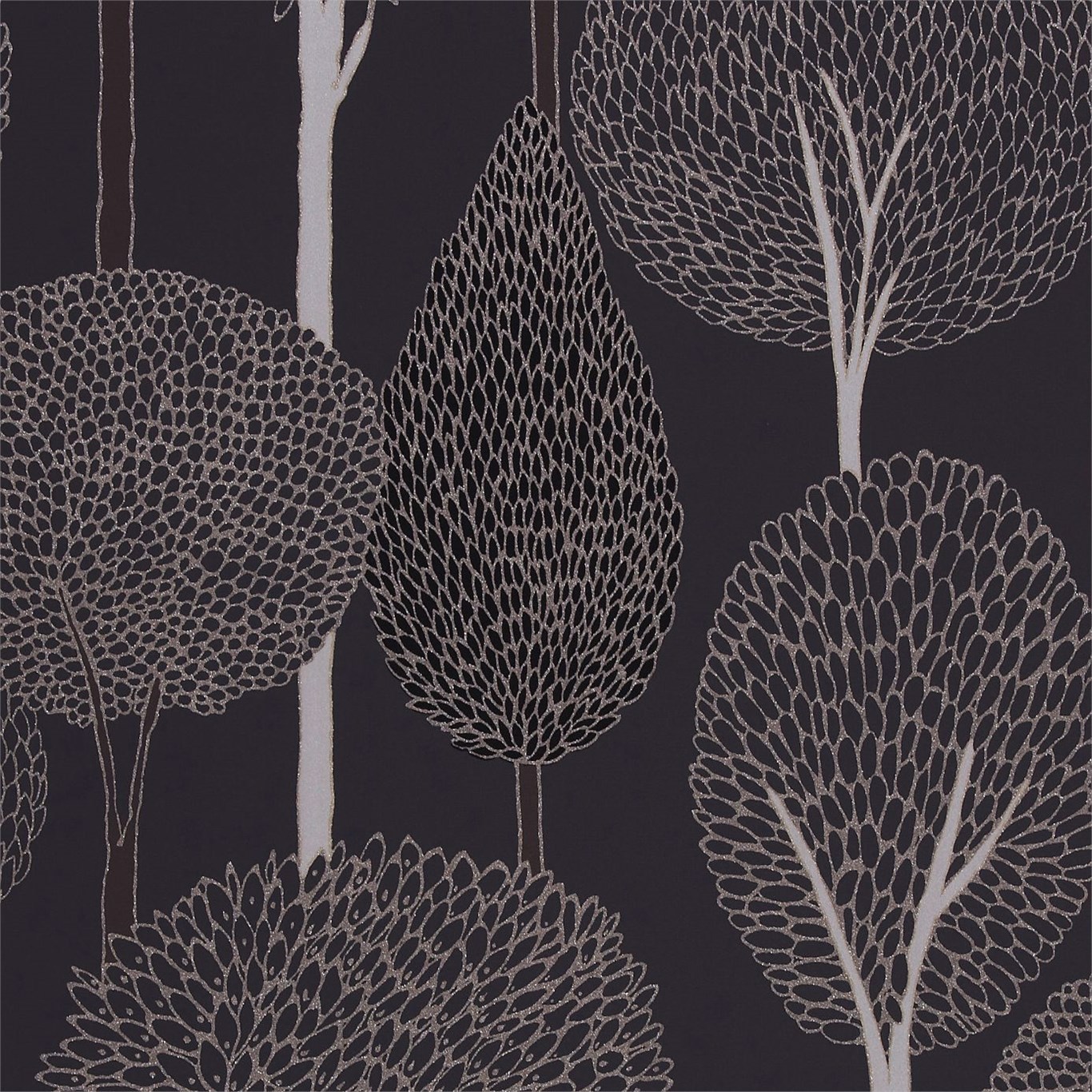 Silhouette Silver Charcoal And Slate Wallpaper by HAR