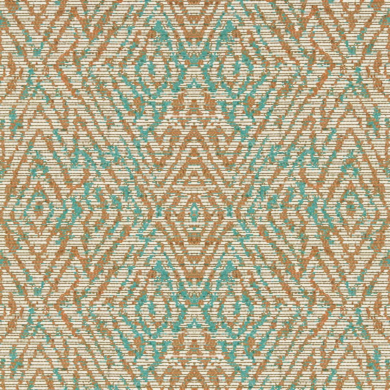 Hansha Paprika/Teal Wallpaper by HAR