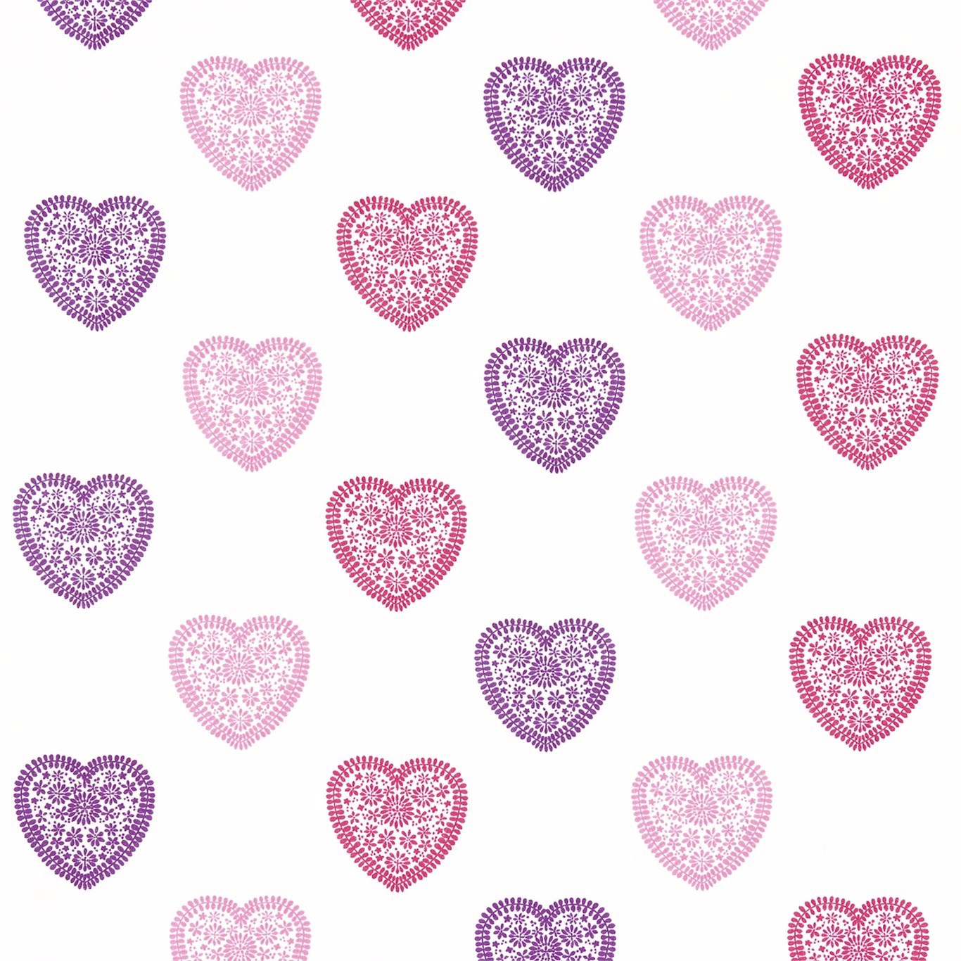 Sweet Heart Pink/Purple Fabric by HAR
