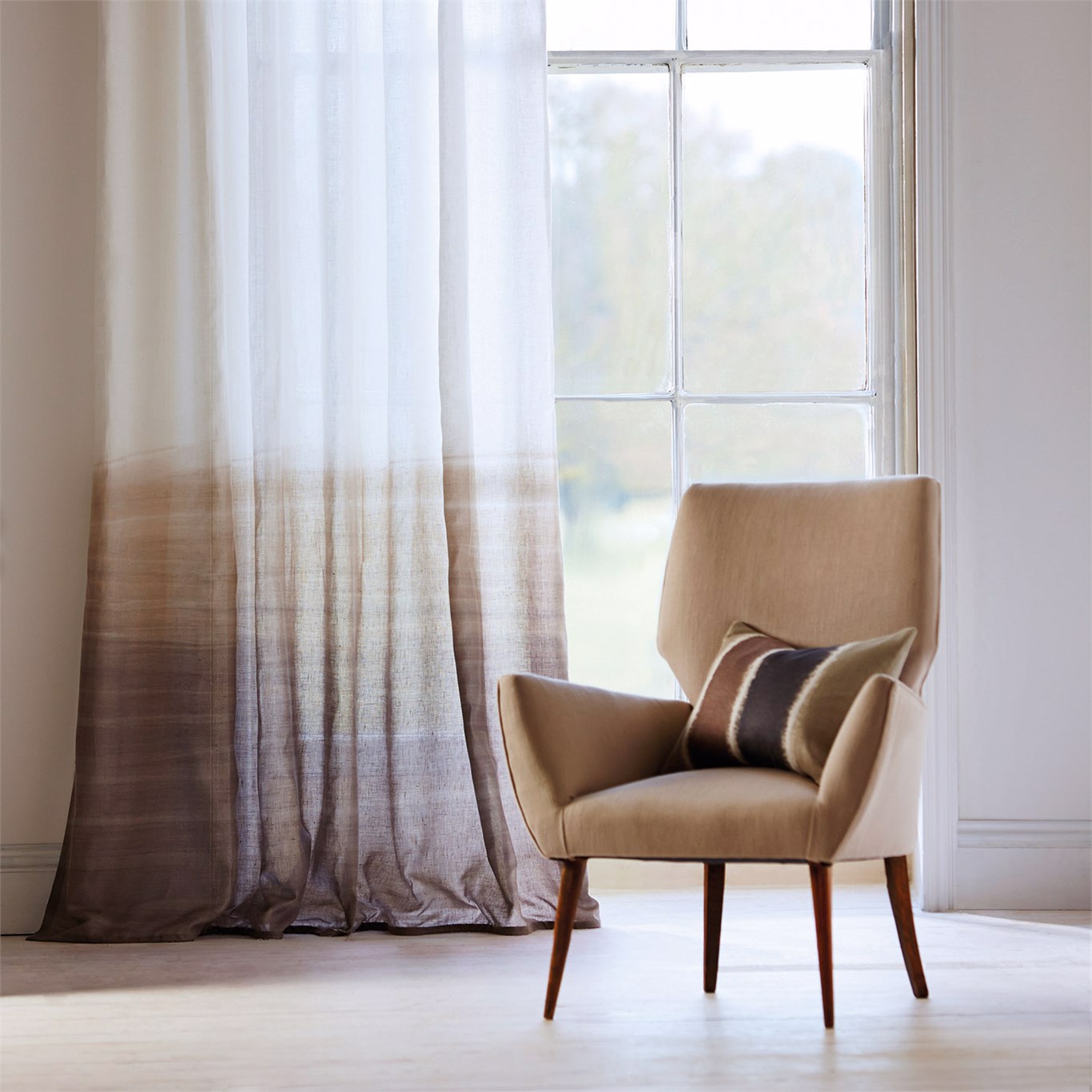 Tranquil Pebble/Hessian Fabric by HAR