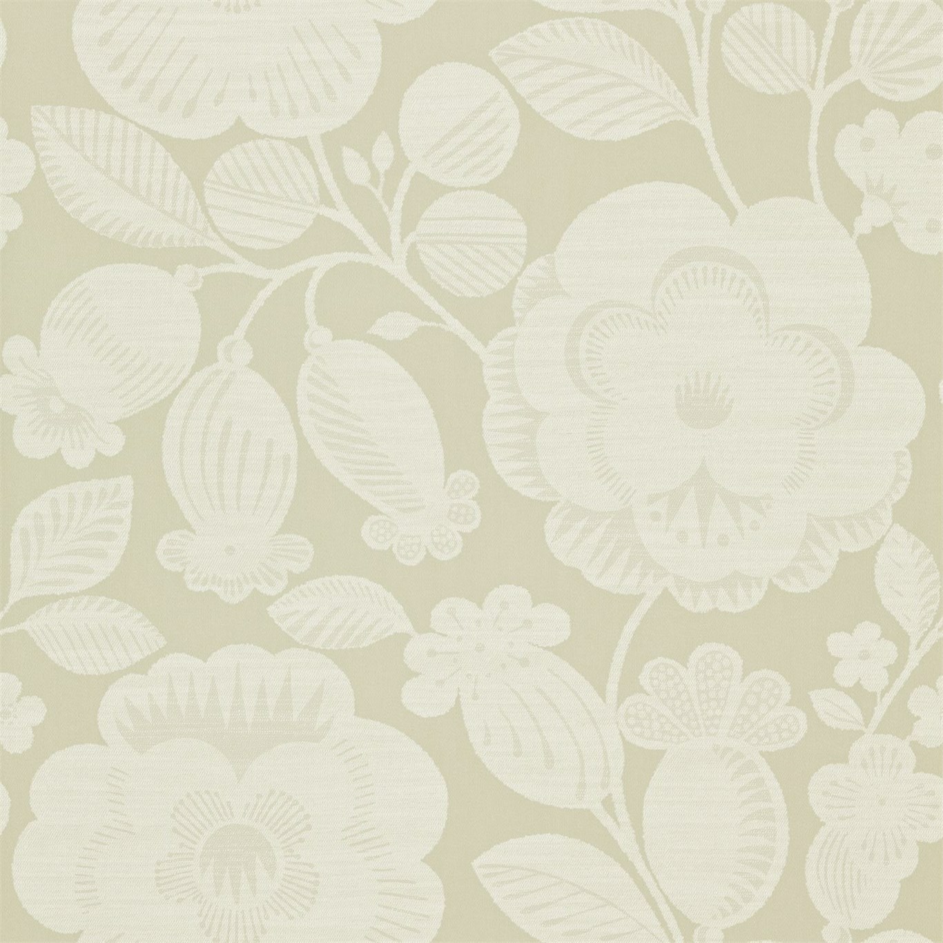 Verena Ivory Mushroom Wallpaper by HAR